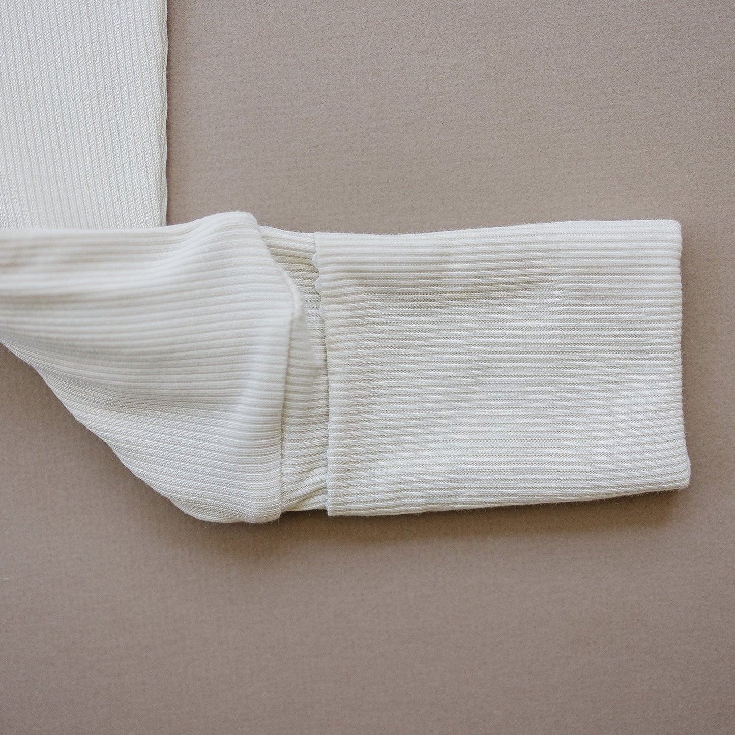 cream ribbed bamboo pajamas // ZIPPY