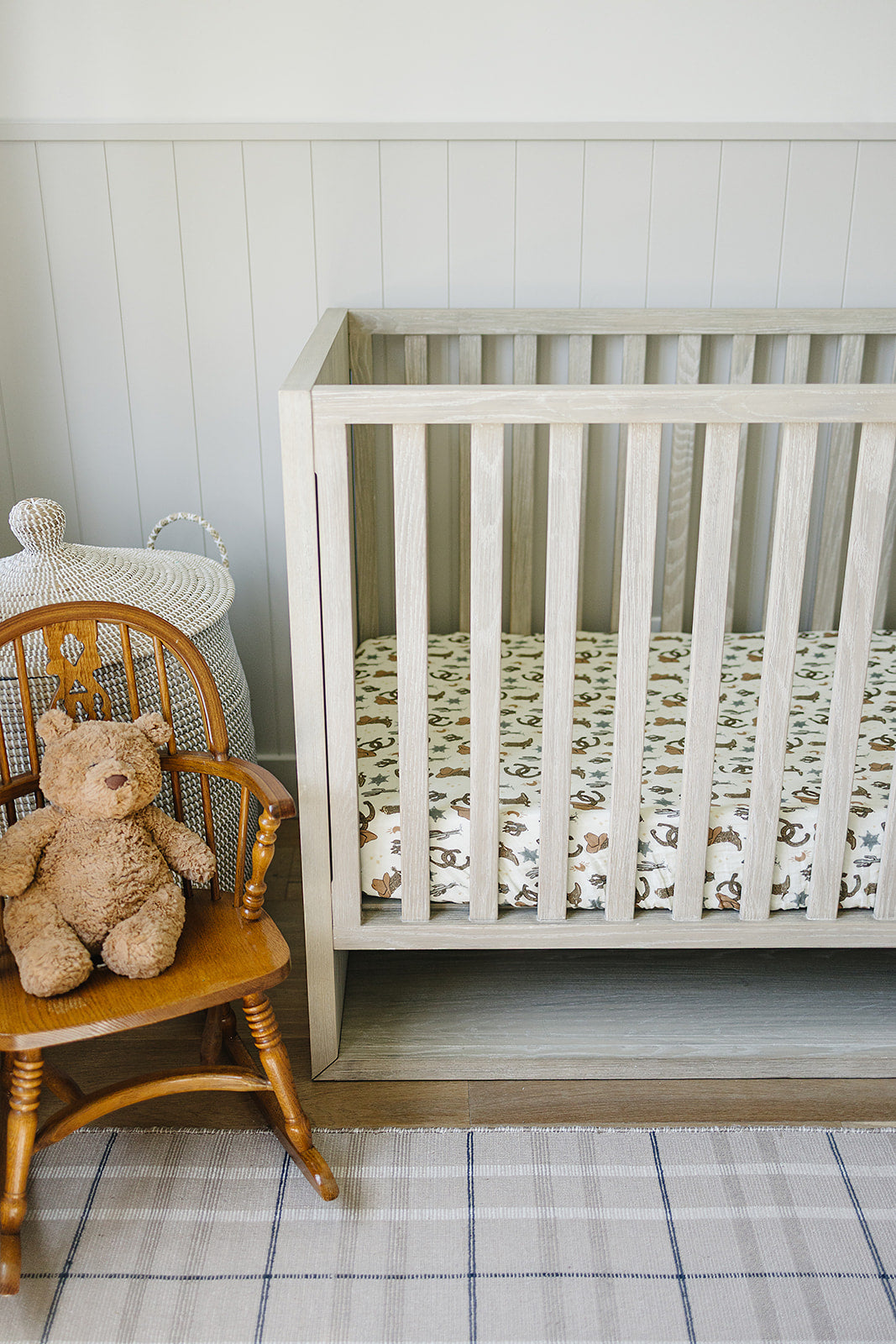 muslin crib sheet // cowboy