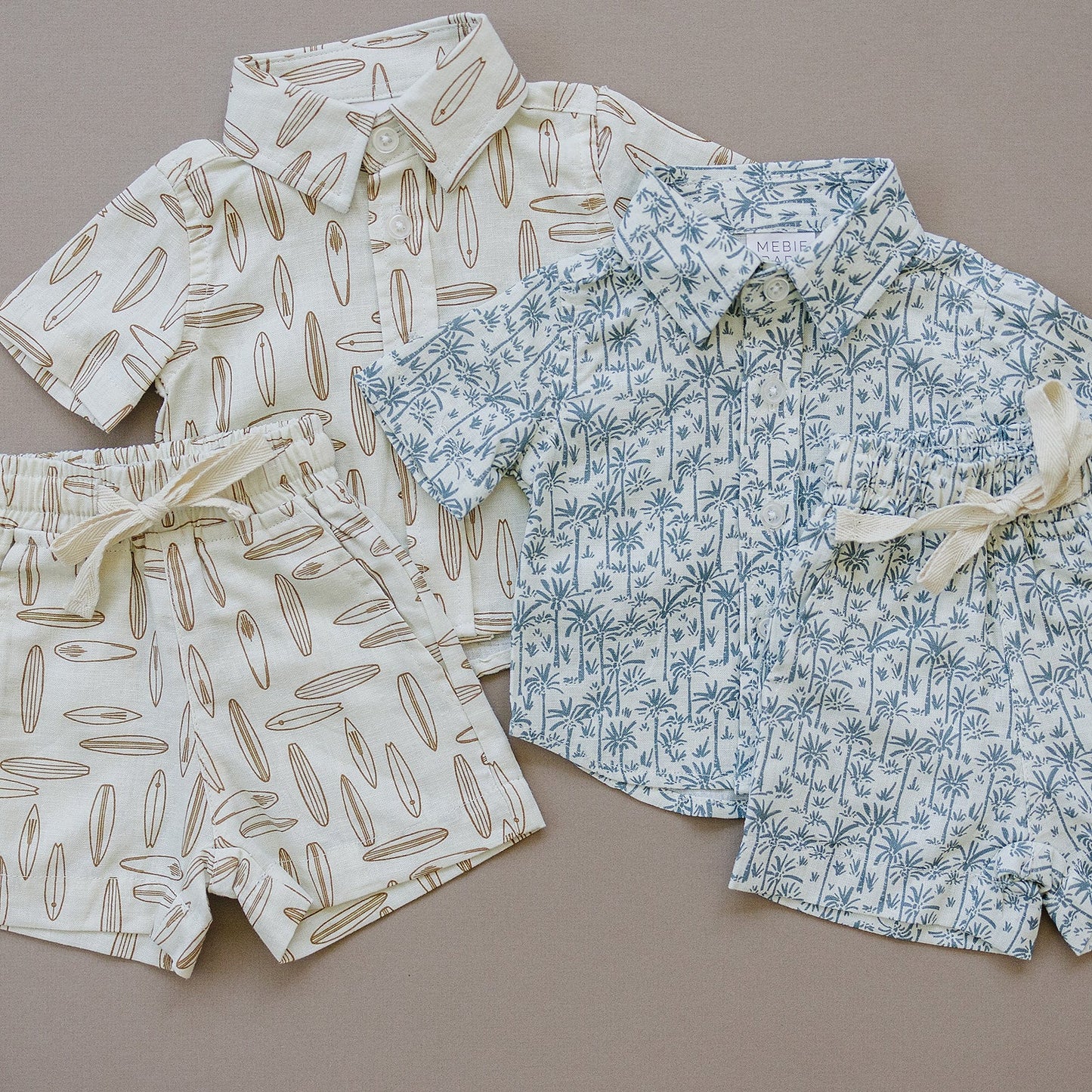 surfboard linen cotton shorts