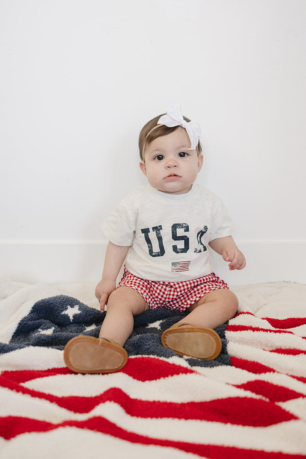 american flag plush blanket // 2 size options