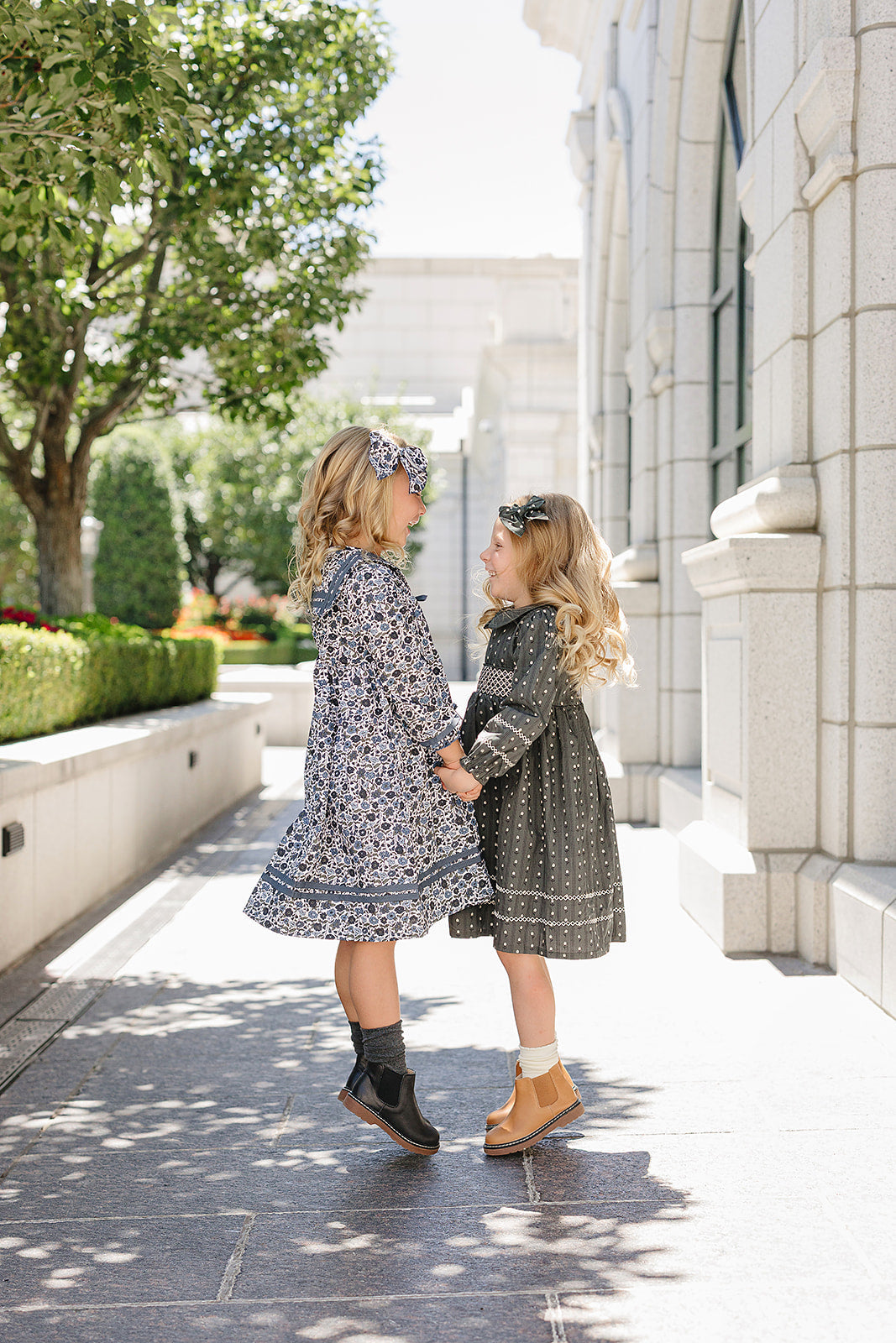 tulip smocked peter pan collar dress