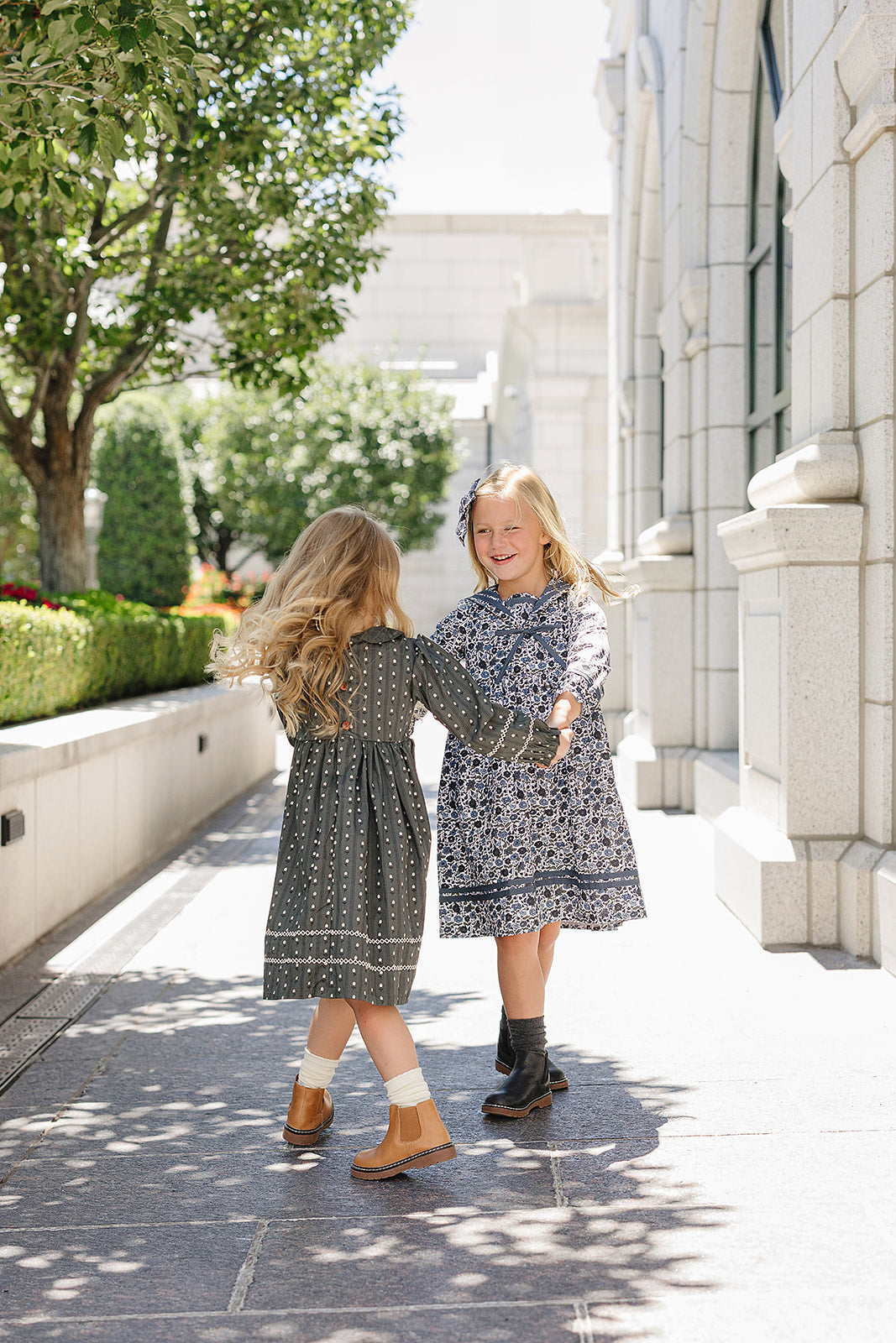 tulip smocked peter pan collar dress