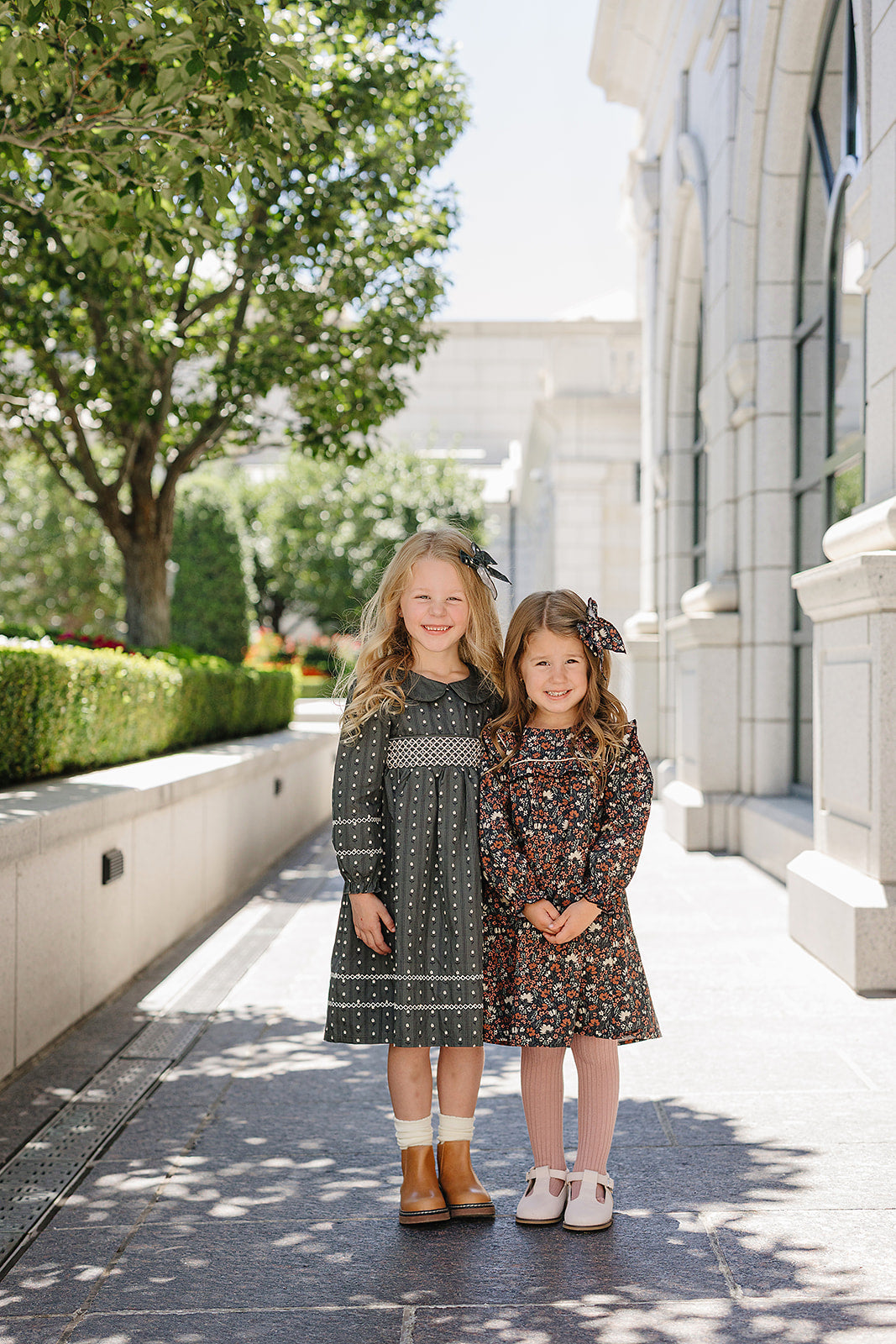 tulip smocked peter pan collar dress