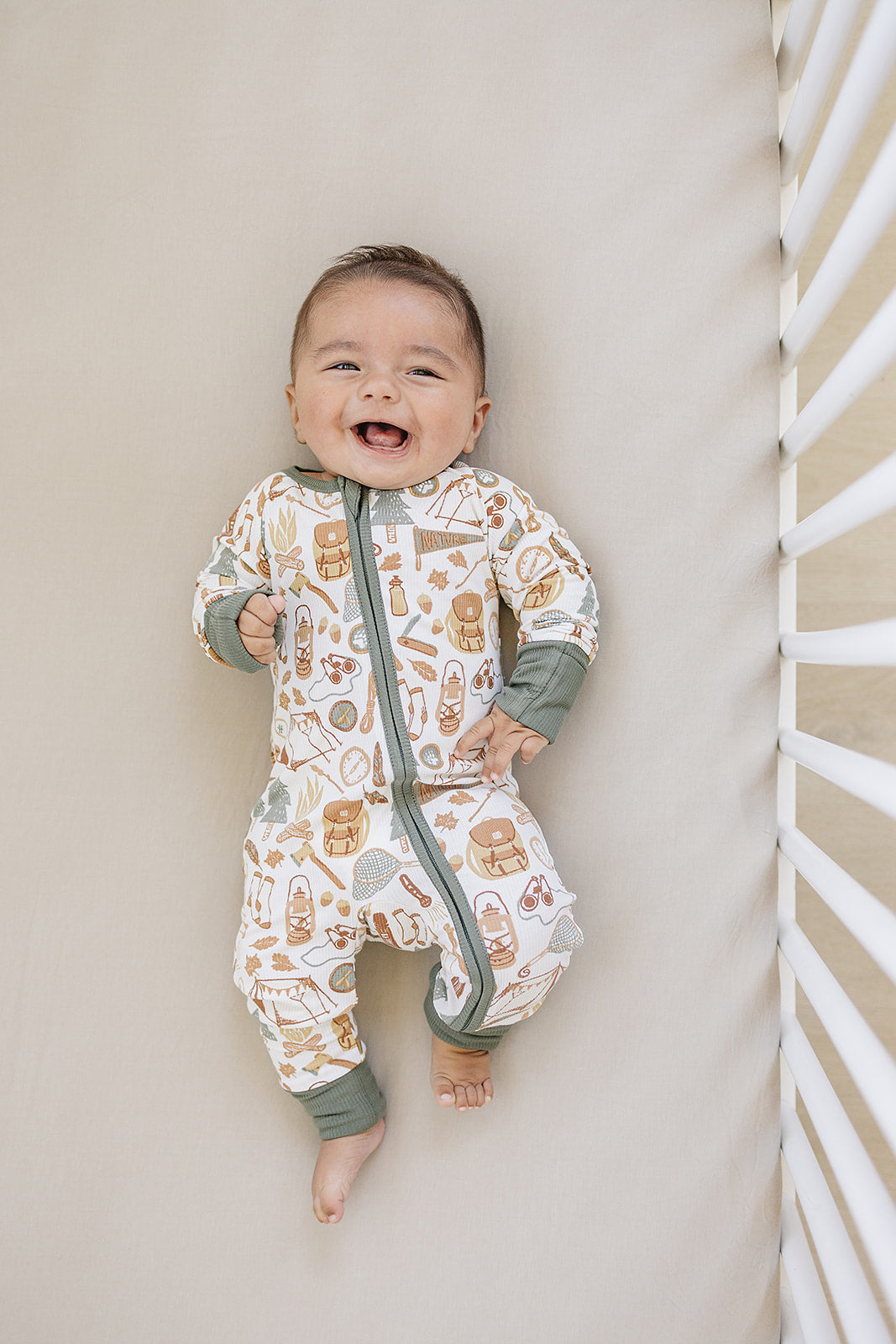 camping trip ribbed bamboo pajamas // ZIPPY
