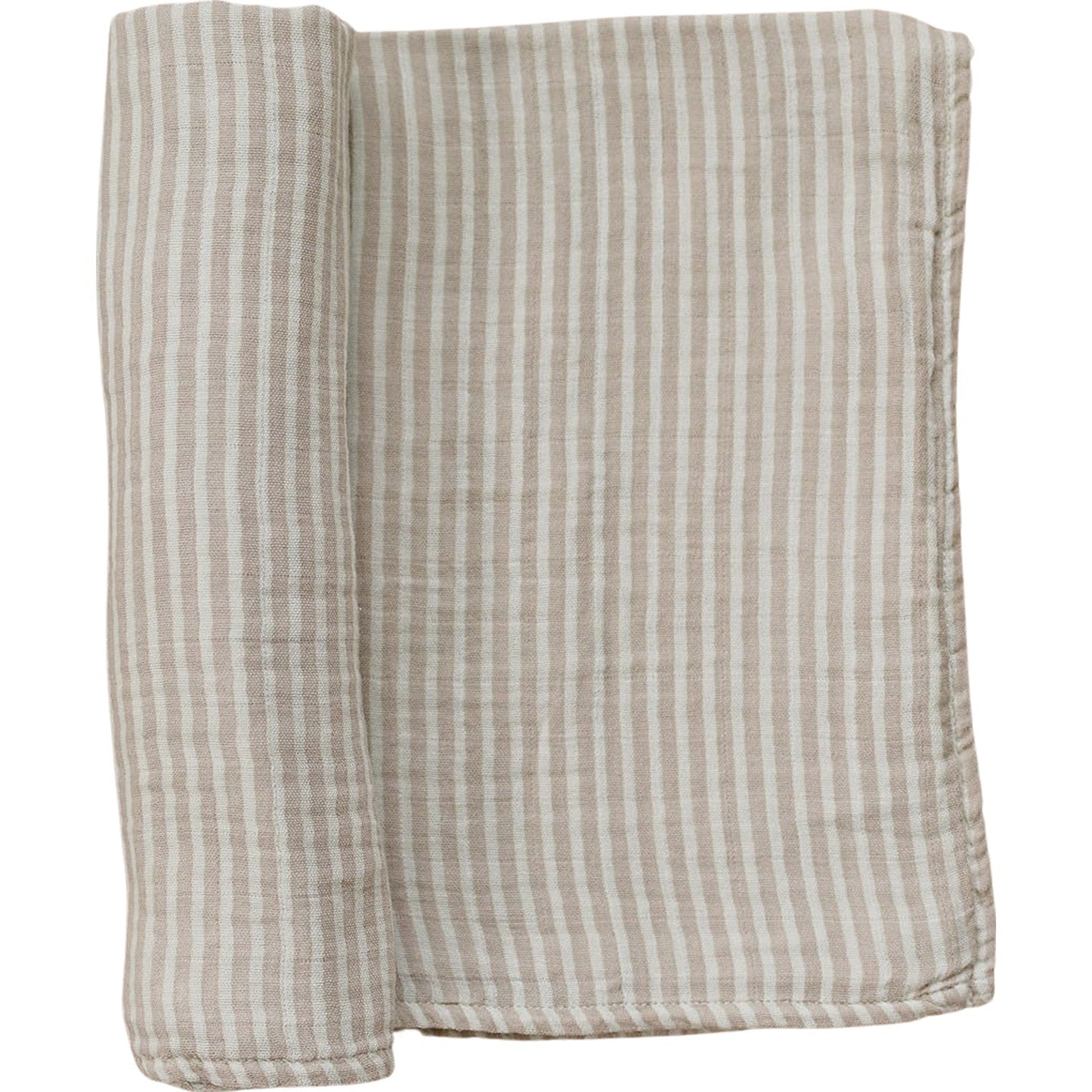 muslin swaddle blanket // taupe stripe