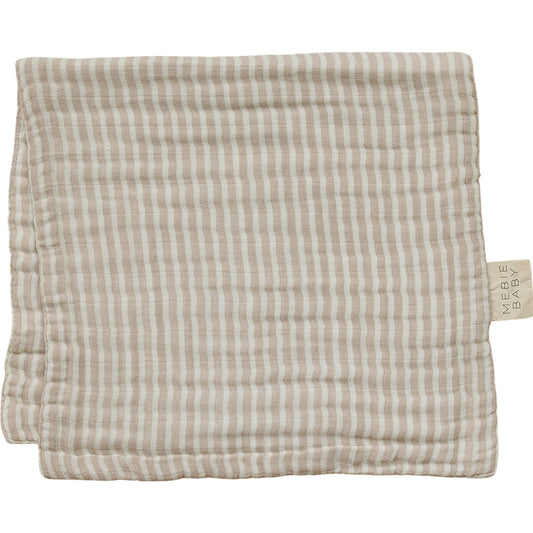 muslin burp cloth // taupe stripe