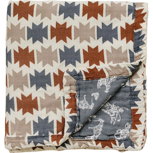 muslin quilt // western aztec + wild west