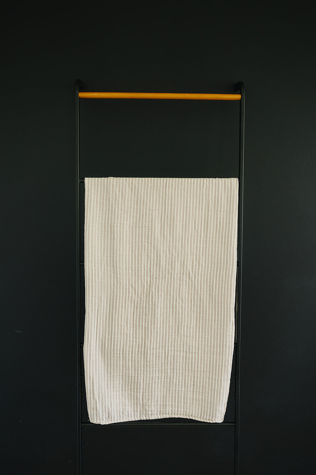 muslin swaddle blanket // taupe stripe