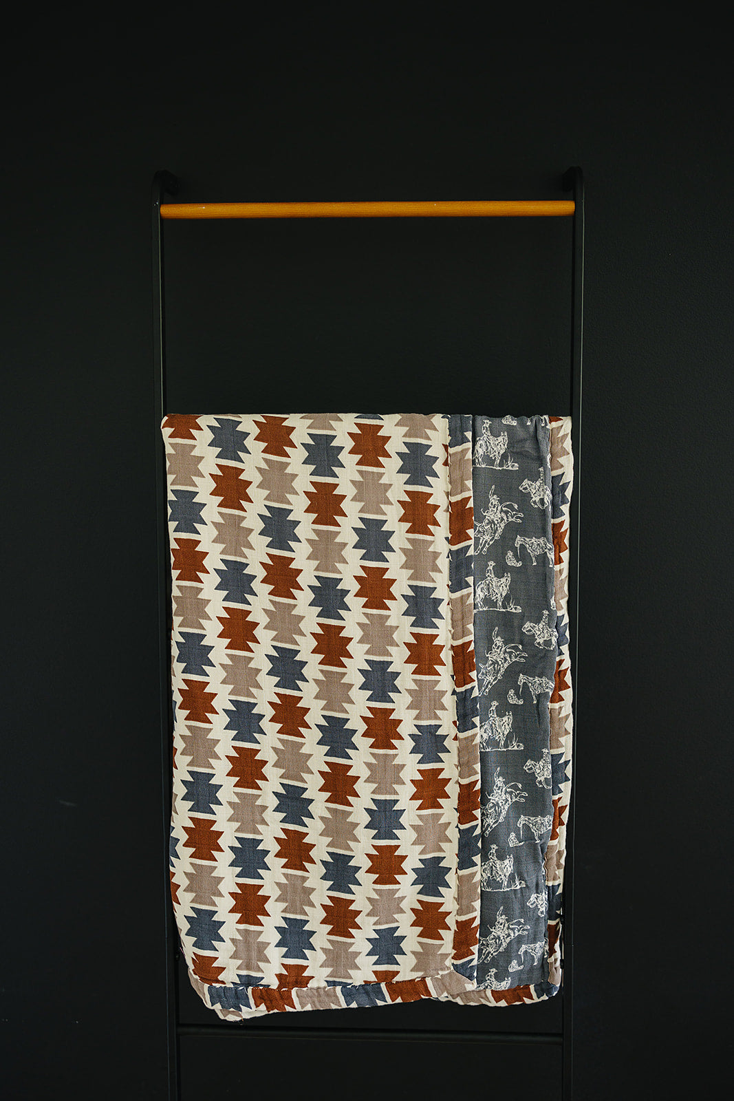 muslin quilt // western aztec + wild west
