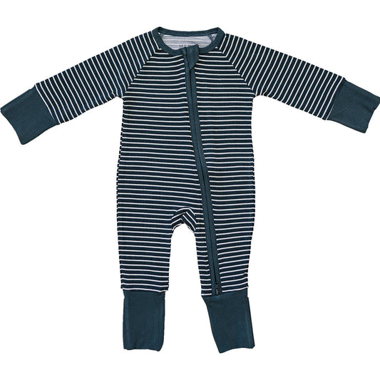 navy stripes ribbed bamboo pajamas // ZIPPY
