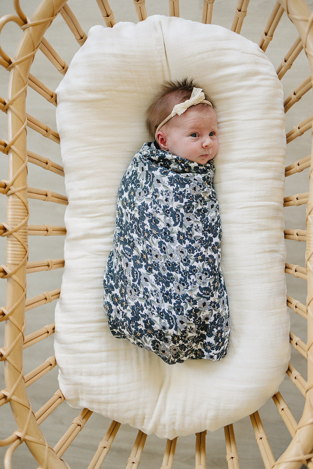 muslin swaddle blanket // liberty floral