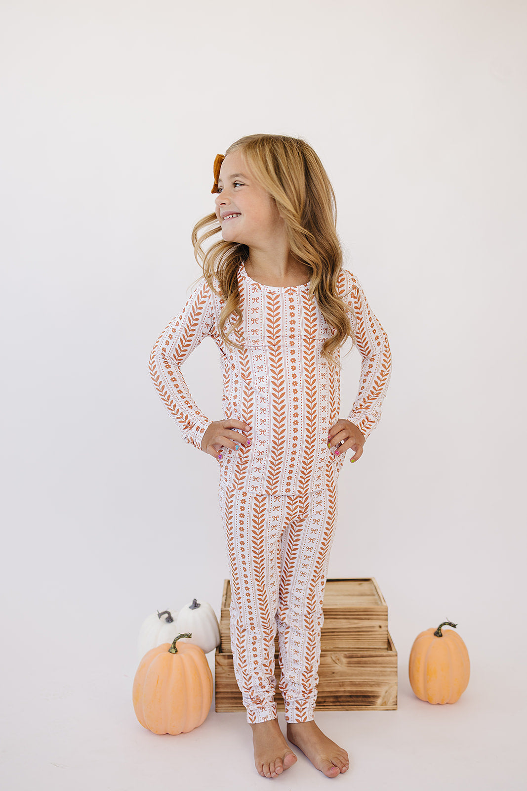 boho daisy bamboo pajamas // LONG-SLEEVE TWO-PIECE SET