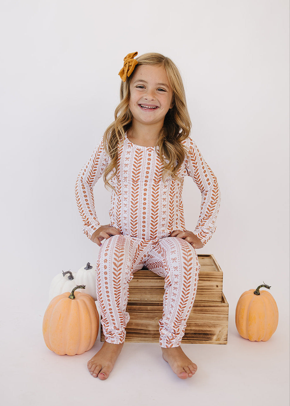 boho daisy bamboo pajamas // LONG-SLEEVE TWO-PIECE SET