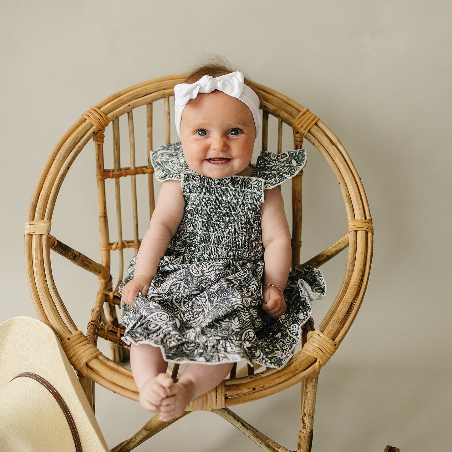 paisley smocked dress