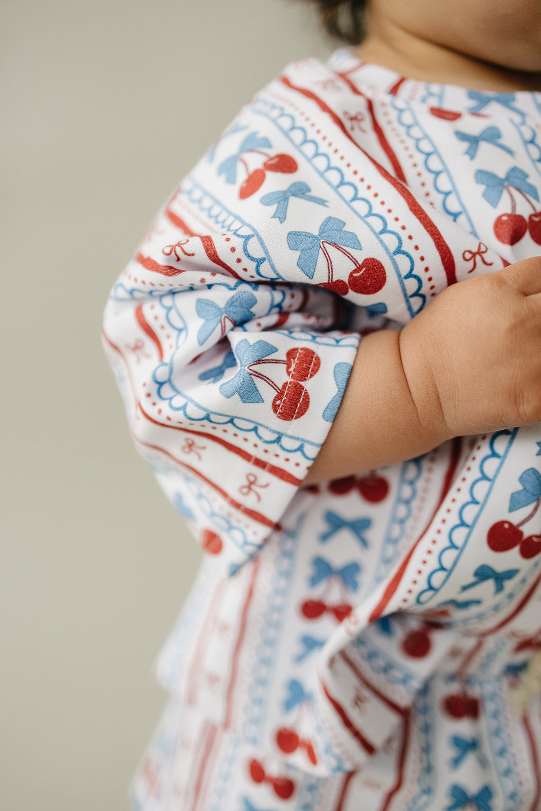 shorts set // cherry bow stripes (sizing up to 8/9y)