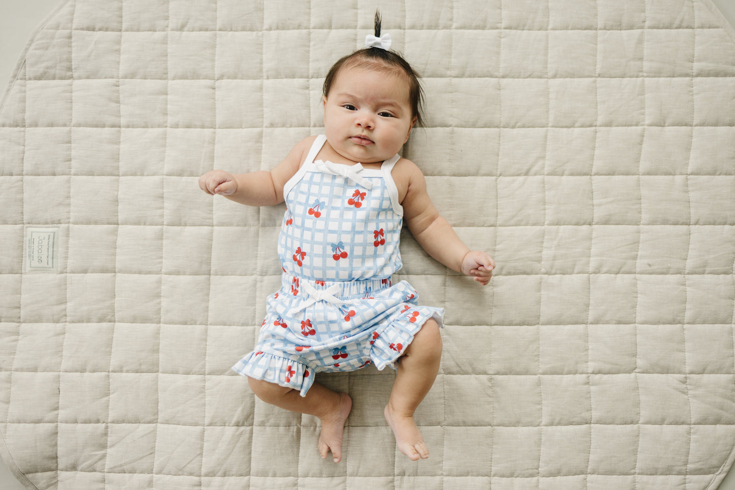 shorts set // gingham cherry