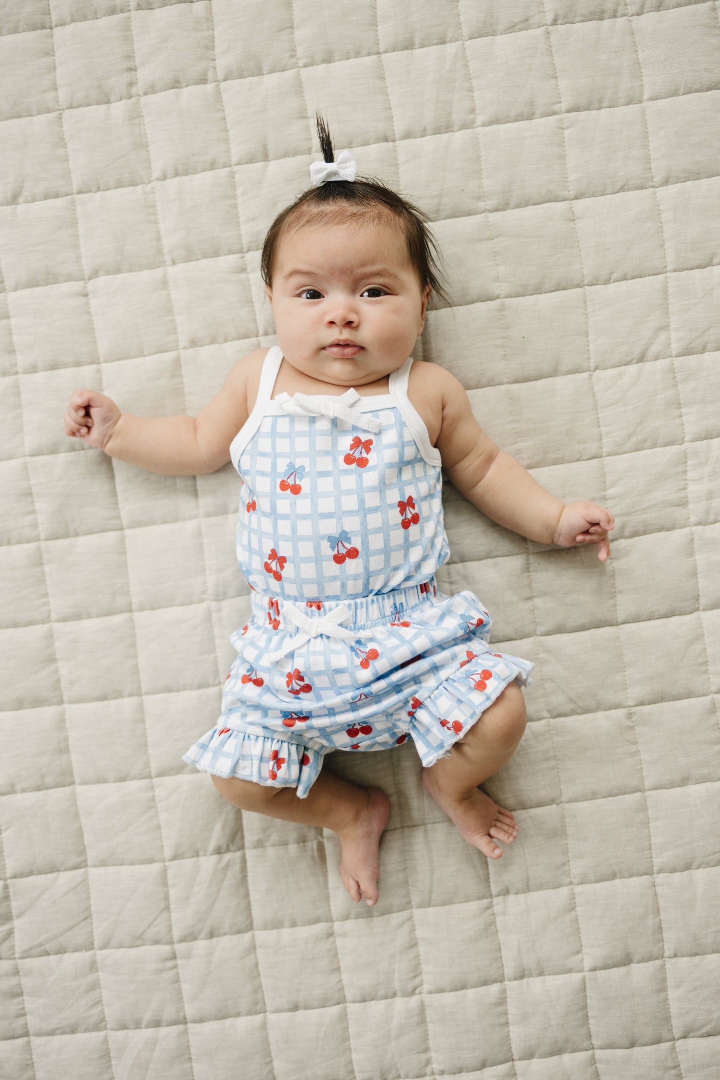 shorts set // gingham cherry