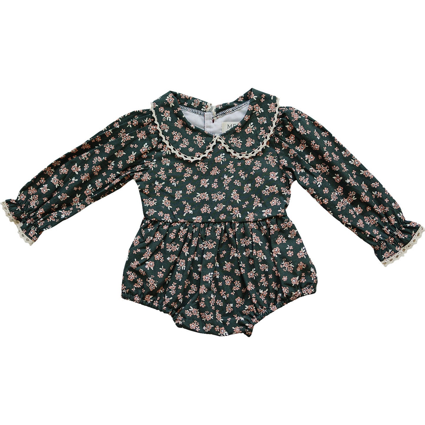 olive bloom bubble romper