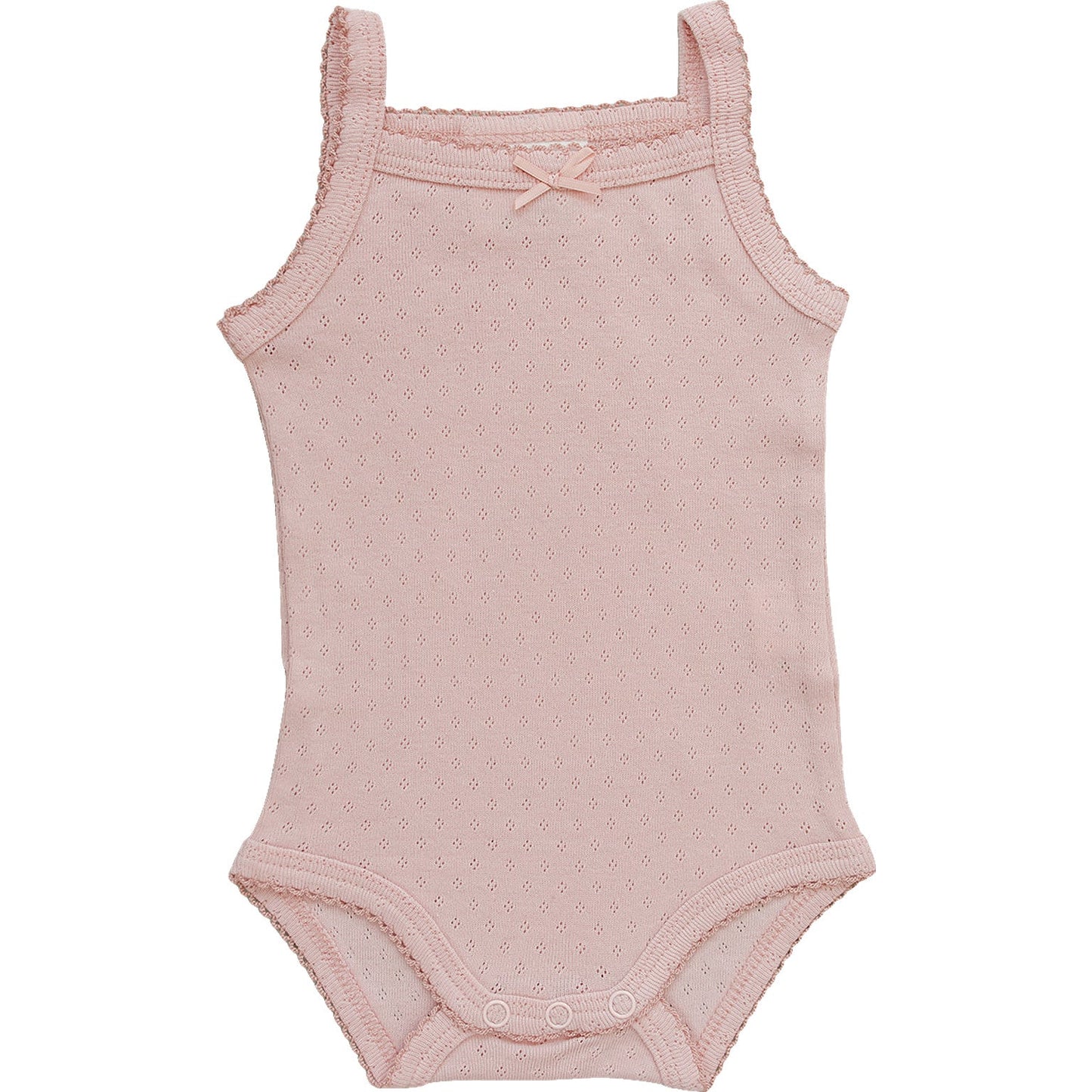 bow pointelle tank bodysuit // pink