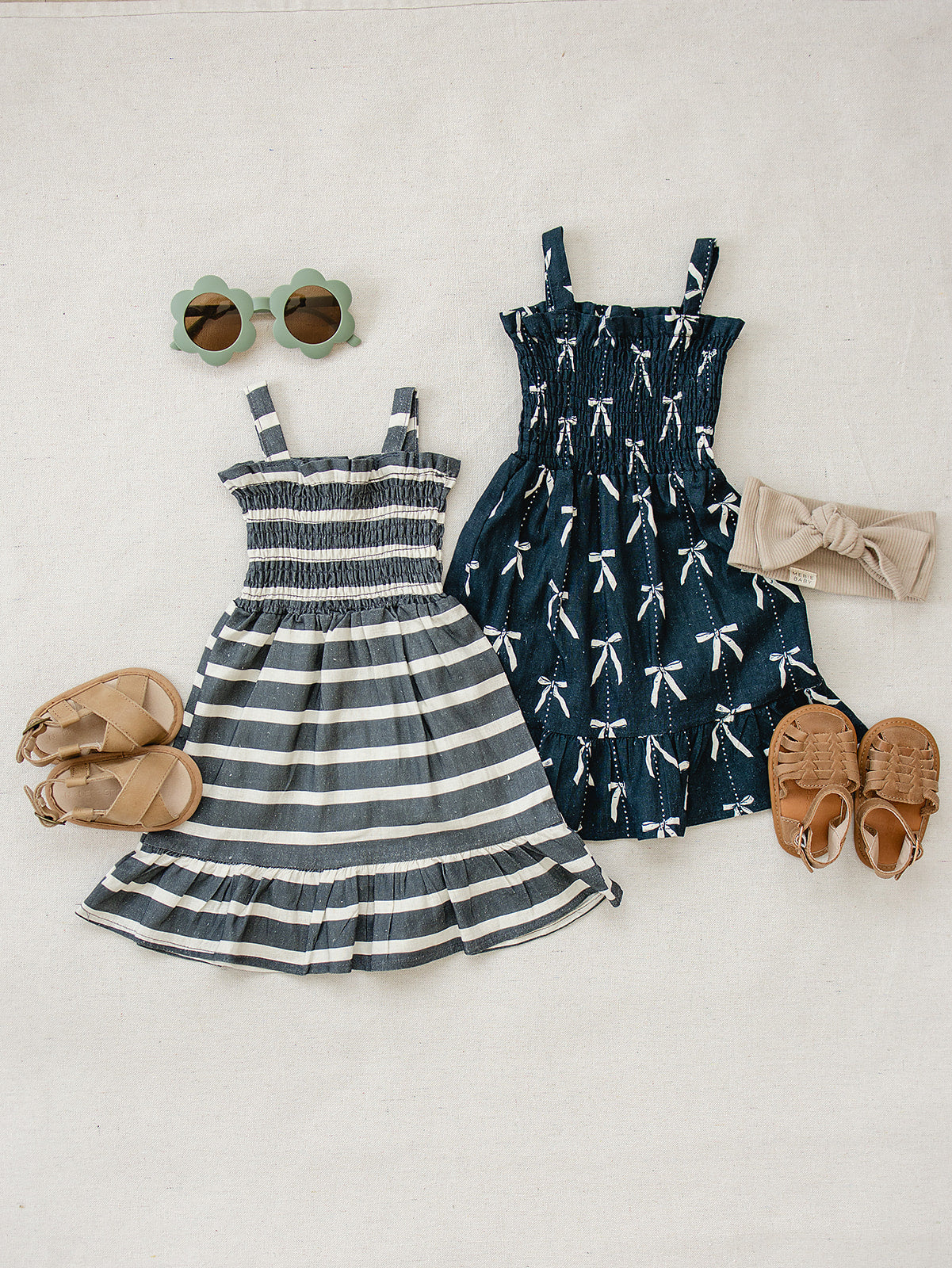 stripe linen dress (sizing up to 11/12y)