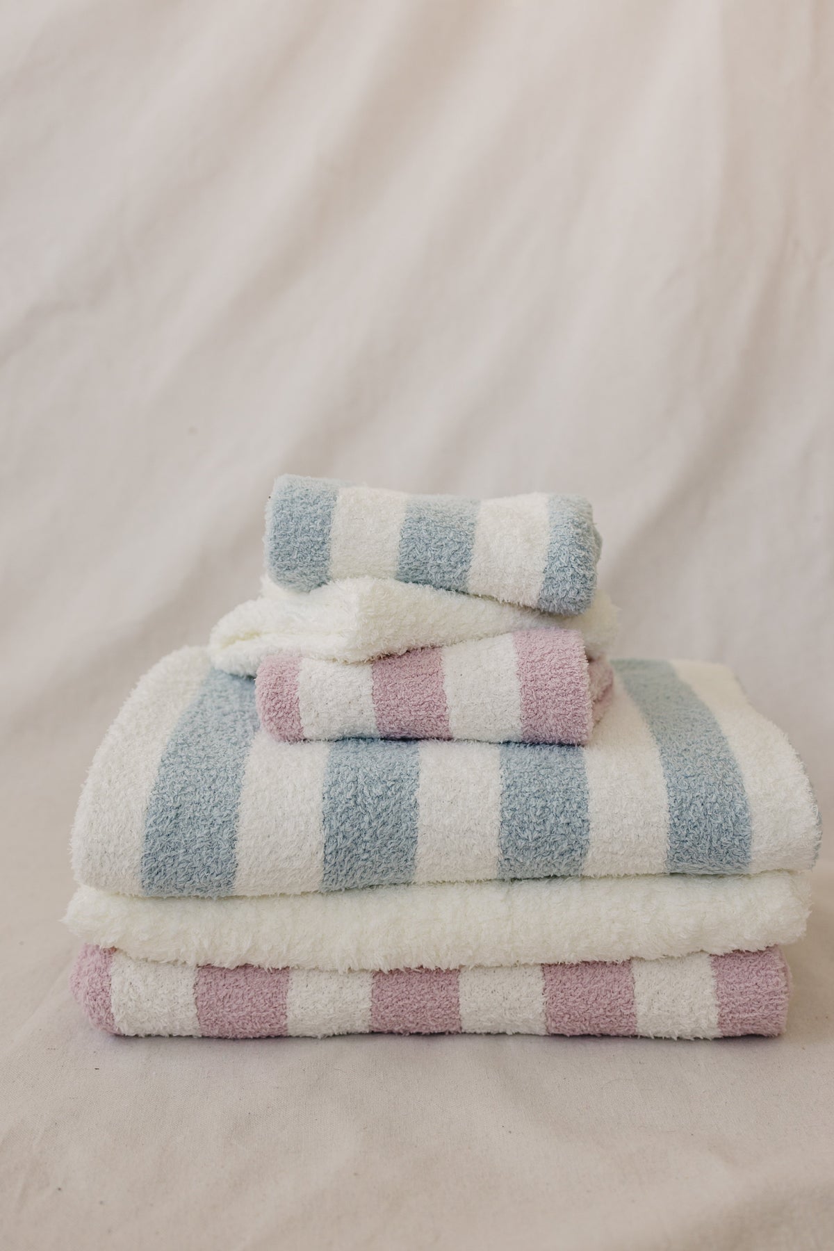 blue stripe plush blanket