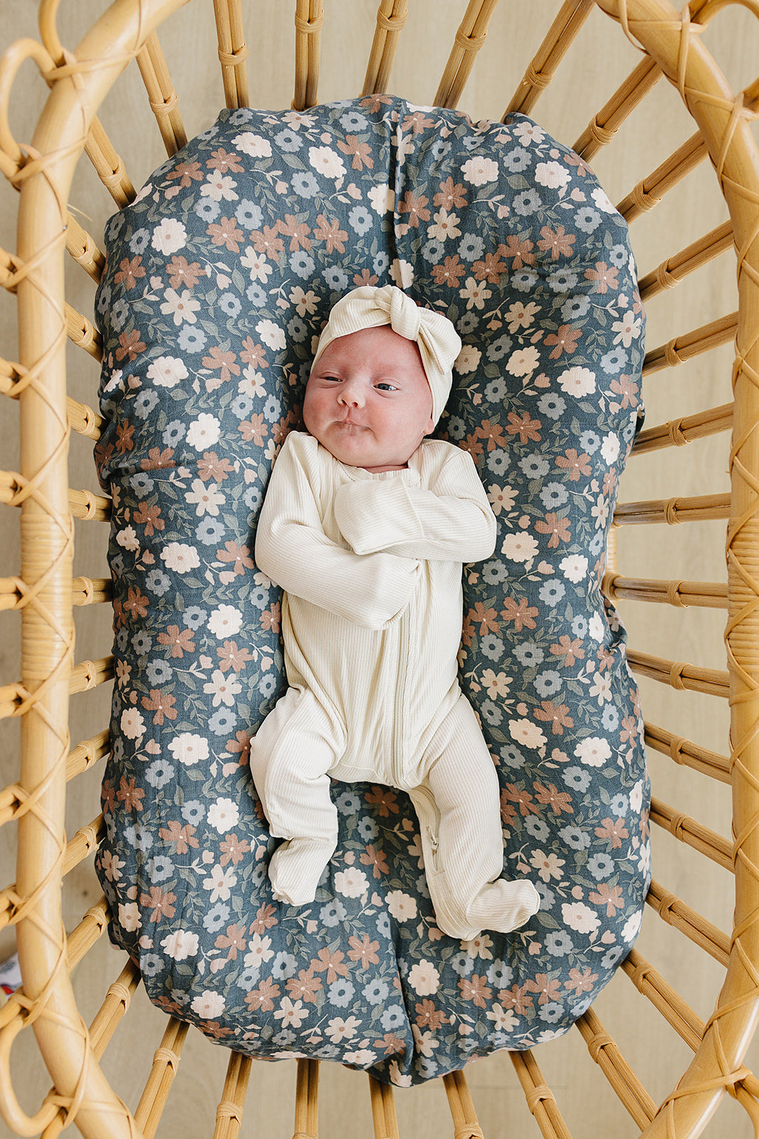 cream ribbed bamboo pajamas // ZIPPY