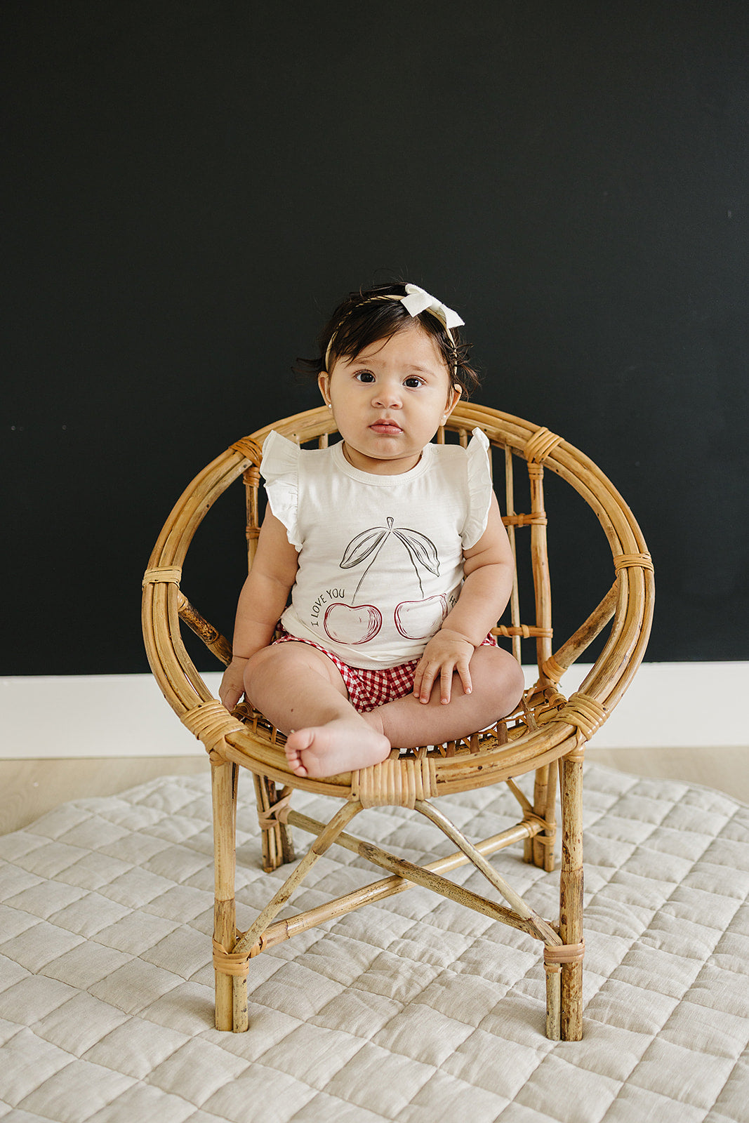 cherry ruffle tee