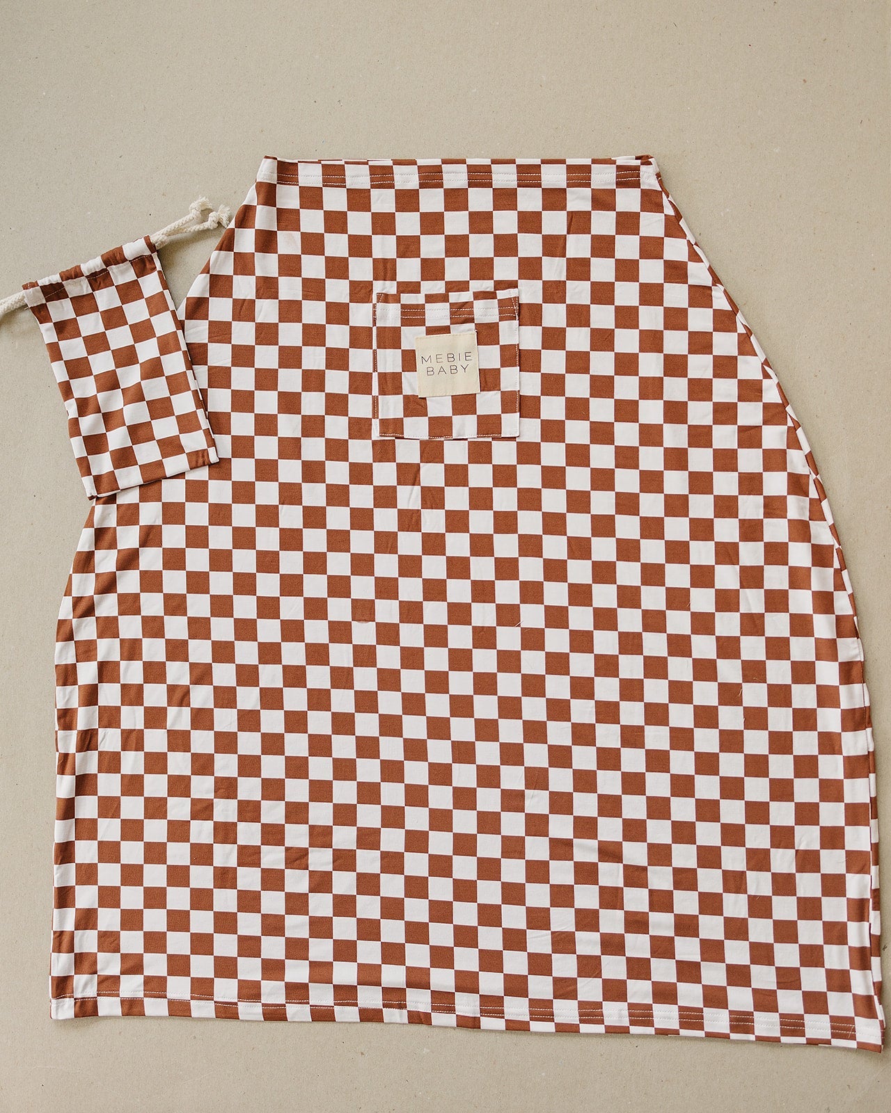 bamboo multi-use cover // rust checkered