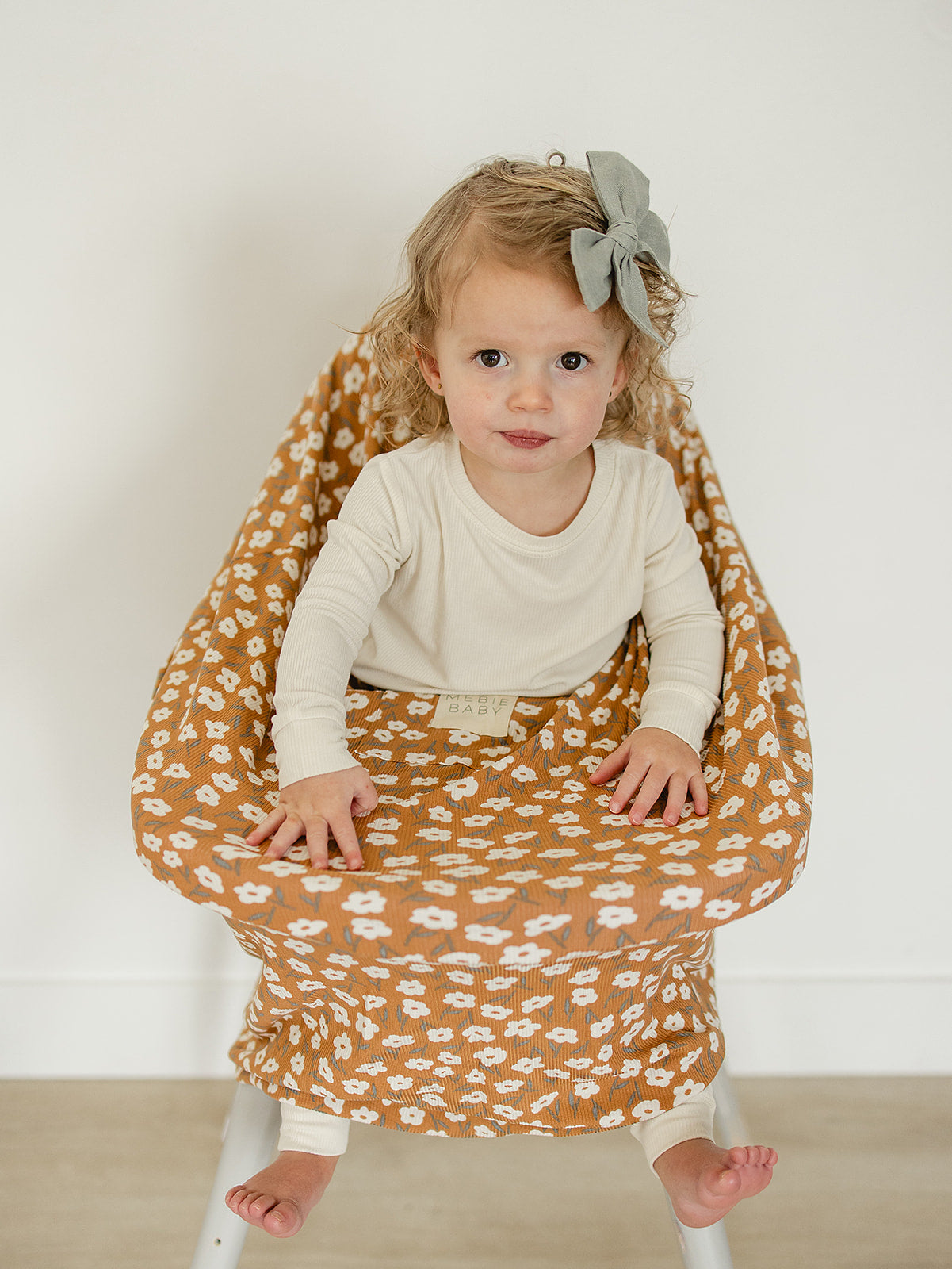 bamboo multi-use cover // mustard floral