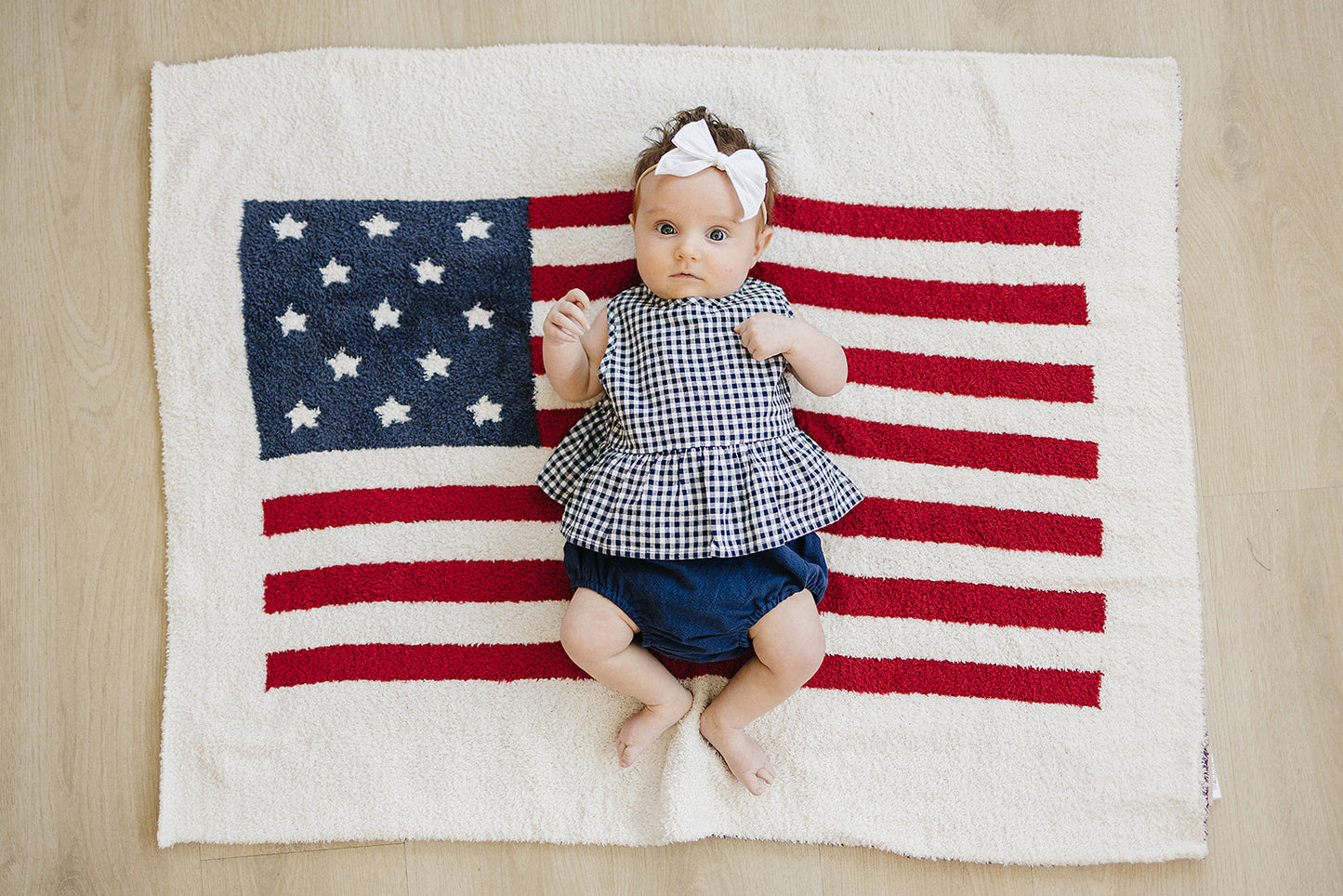 american flag plush blanket // 2 size options
