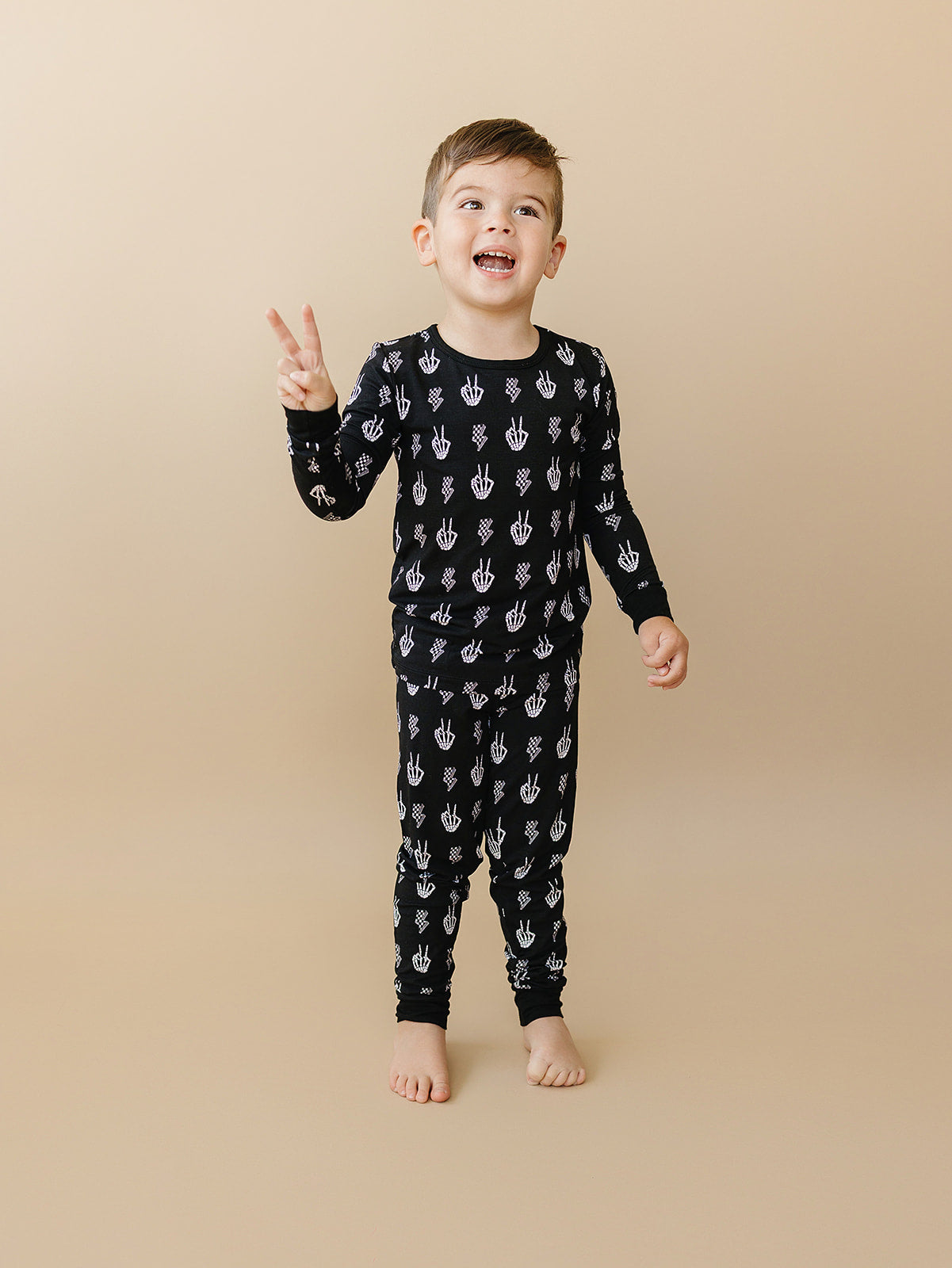 skelly vibes bamboo pajamas // LONG-SLEEVE TWO-PIECE SET