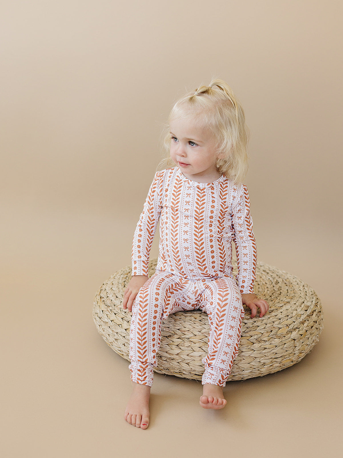 boho daisy bamboo pajamas // LONG-SLEEVE TWO-PIECE SET