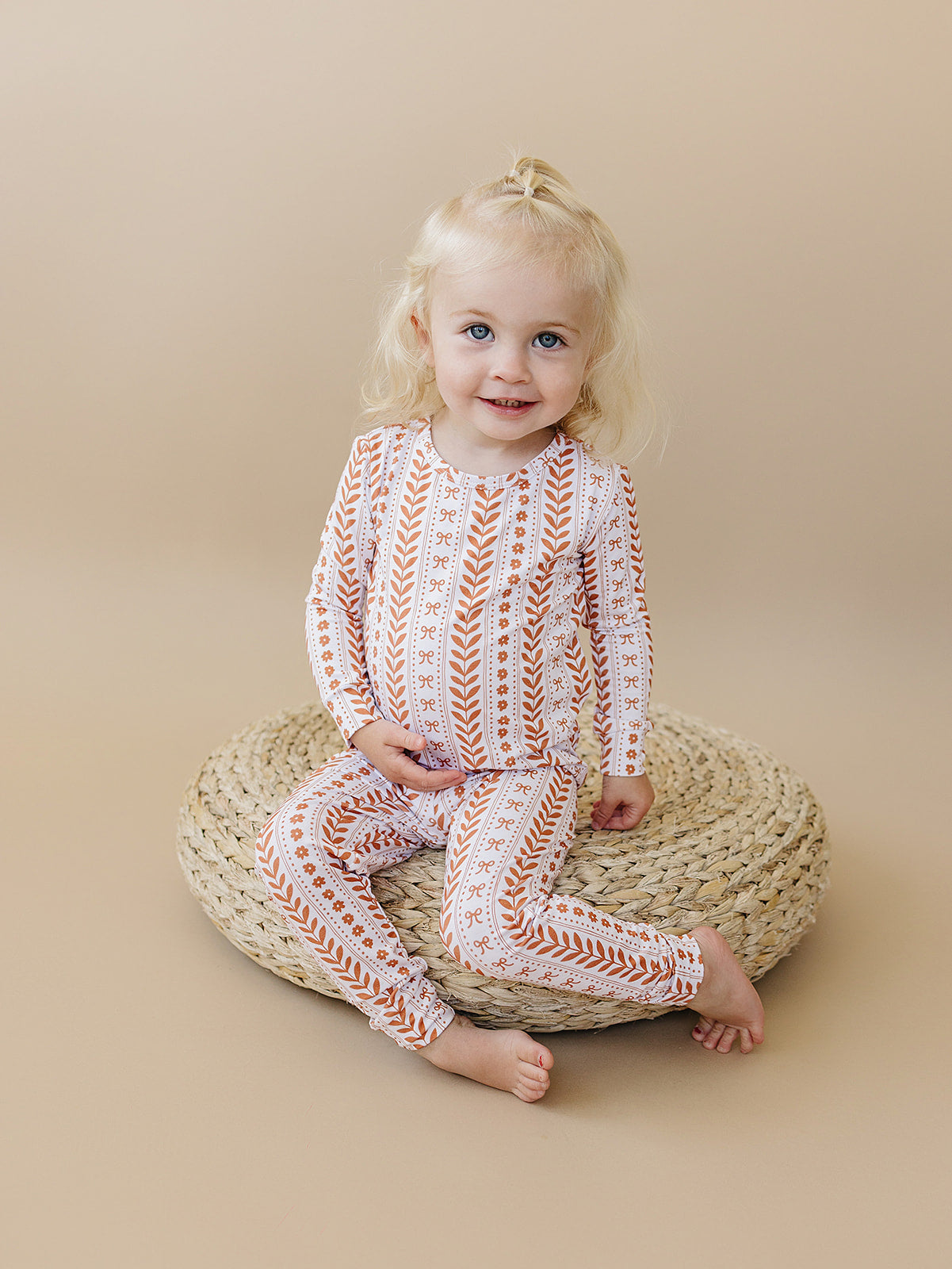 boho daisy bamboo pajamas // LONG-SLEEVE TWO-PIECE SET