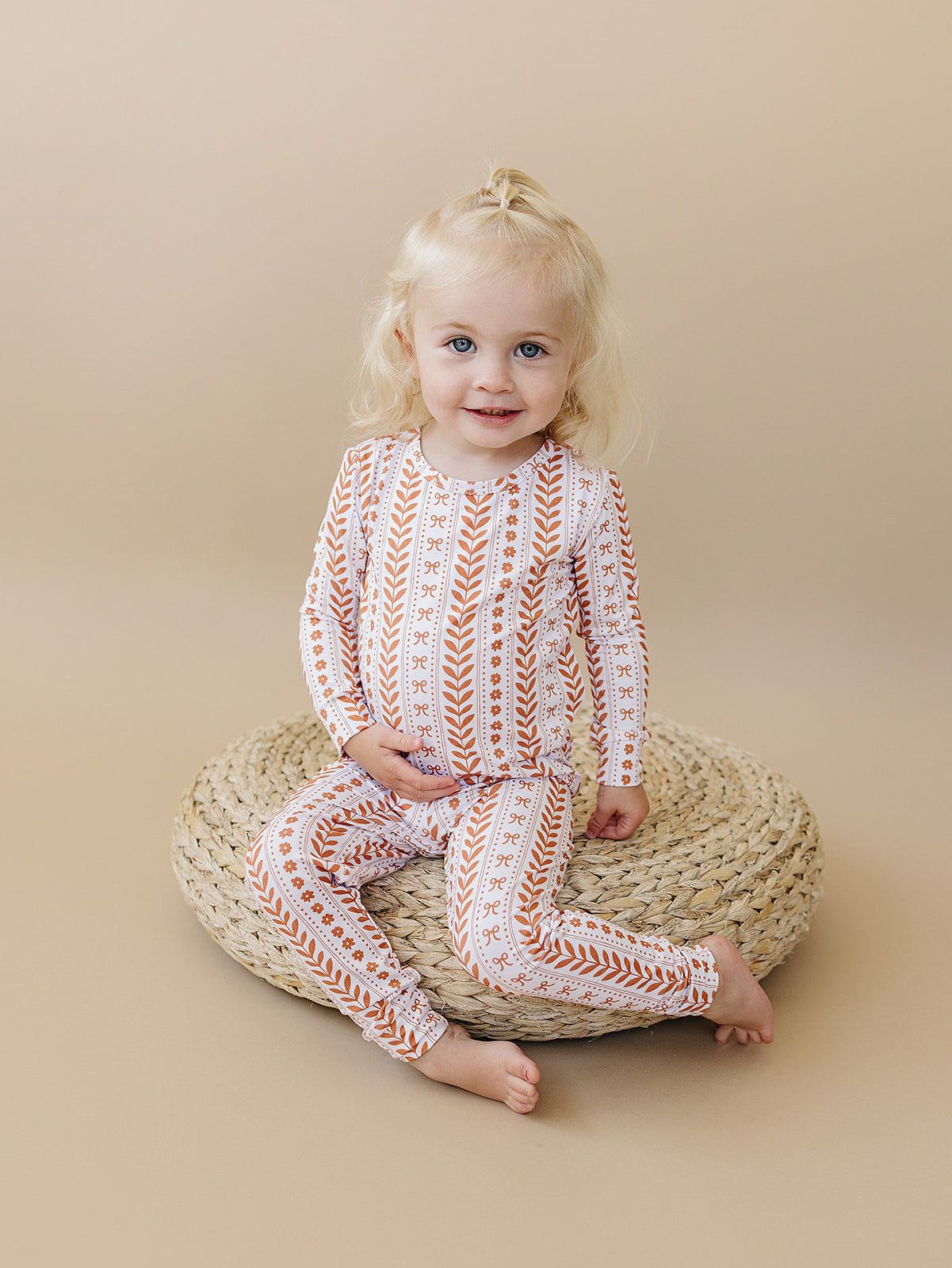boho daisy bamboo pajamas // LONG-SLEEVE TWO-PIECE SET