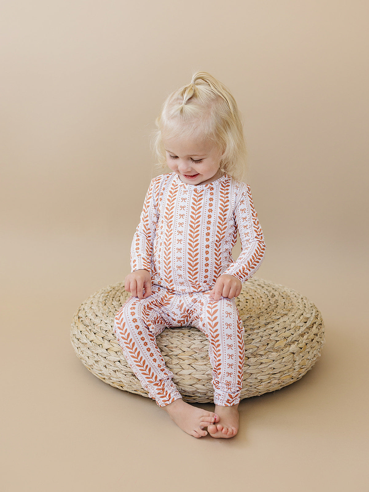 boho daisy bamboo pajamas // LONG-SLEEVE TWO-PIECE SET