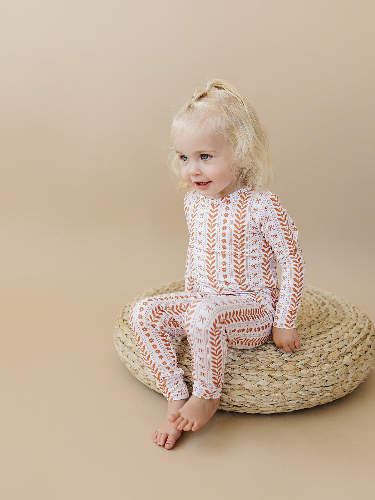 boho daisy bamboo pajamas // LONG-SLEEVE TWO-PIECE SET