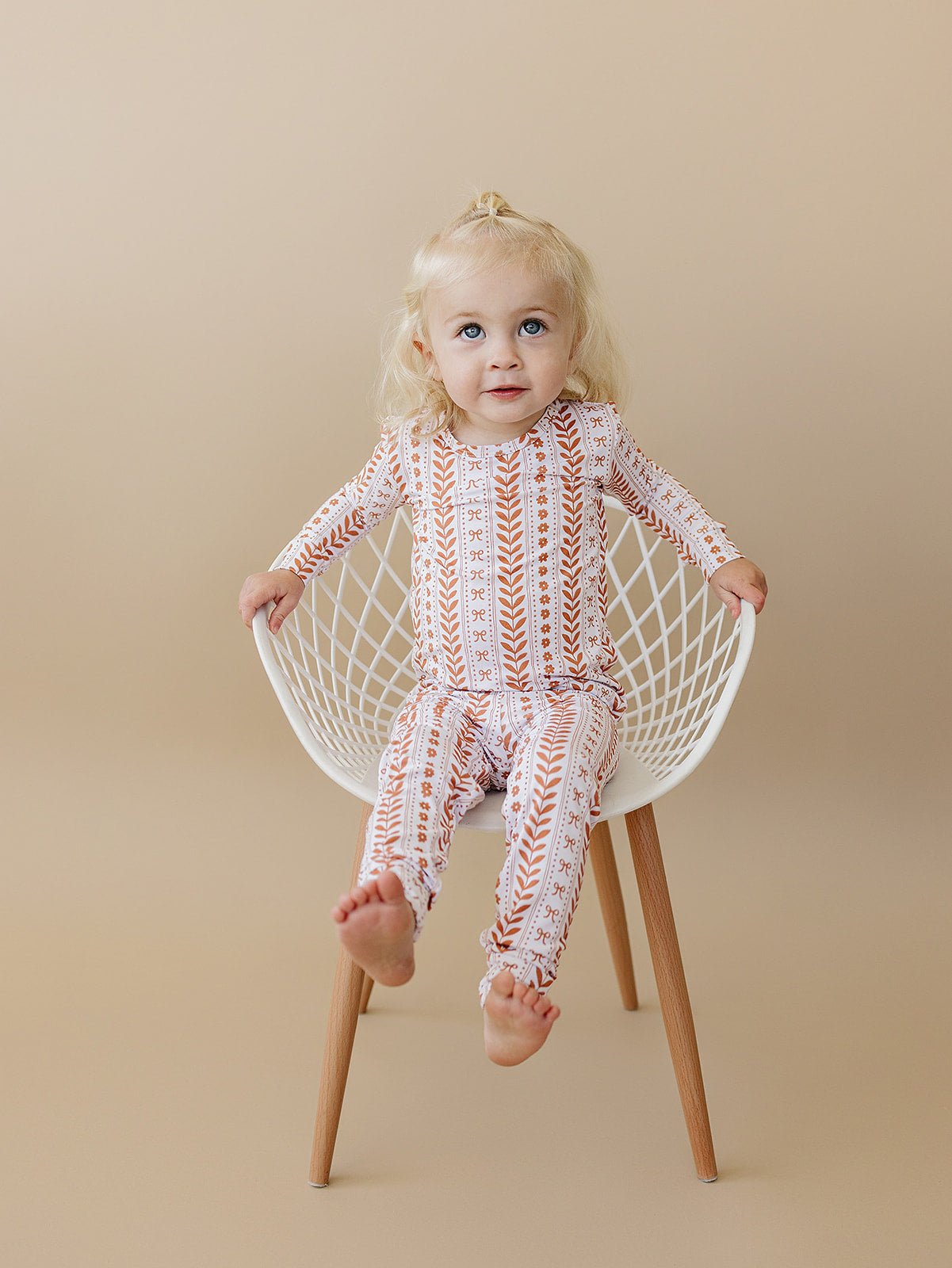 boho daisy bamboo pajamas // LONG-SLEEVE TWO-PIECE SET