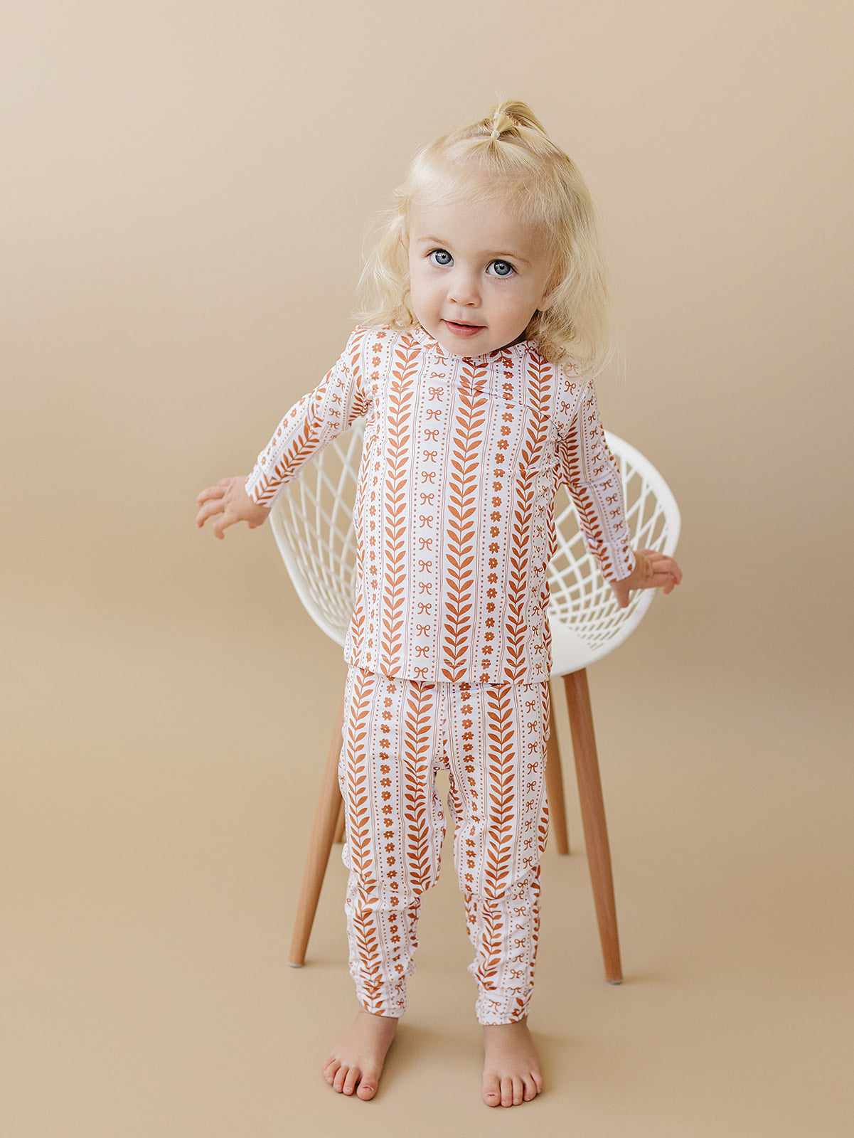 boho daisy bamboo pajamas // LONG-SLEEVE TWO-PIECE SET