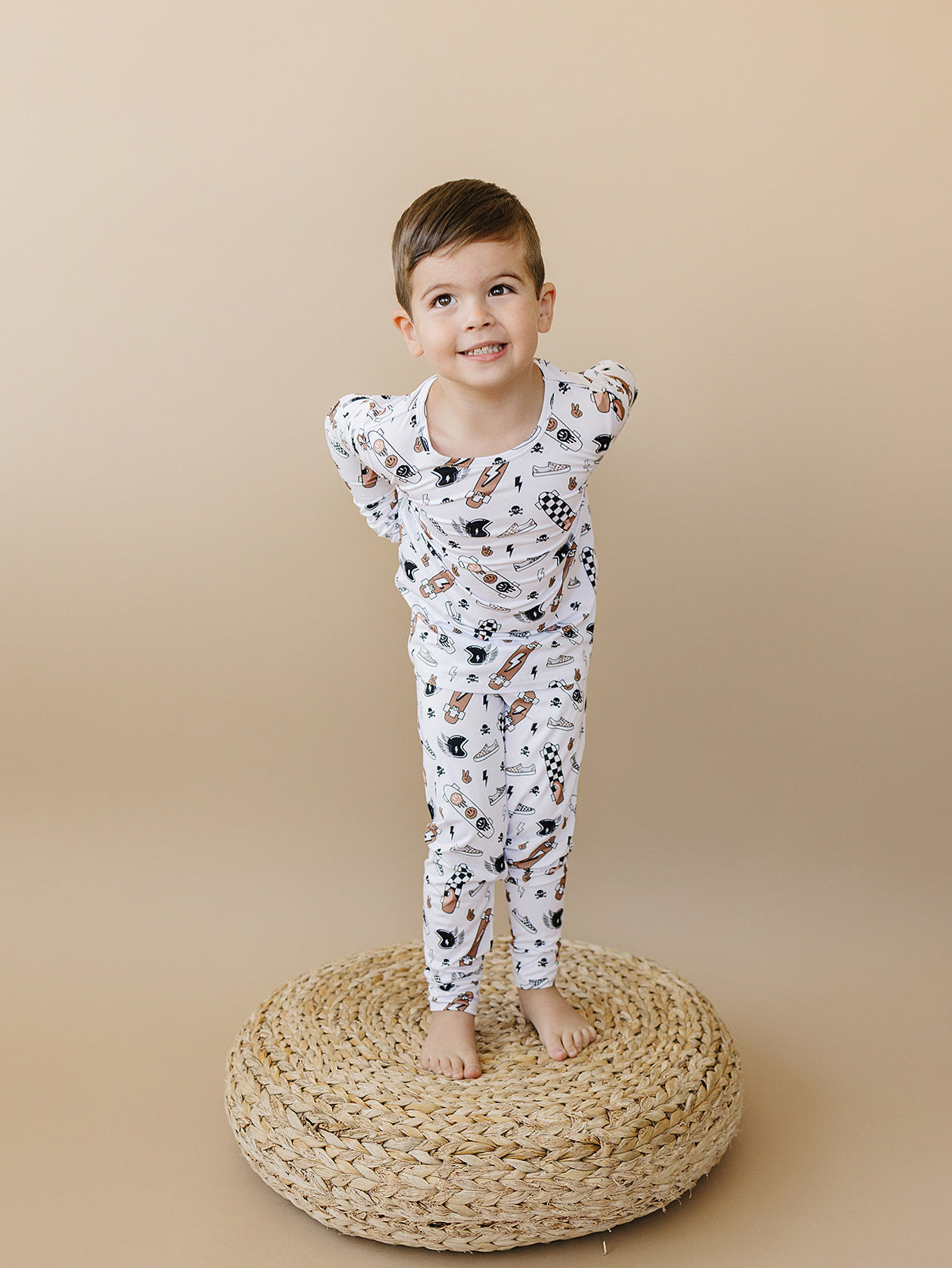 skater bamboo pajamas // LONG-SLEEVE TWO-PIECE SET
