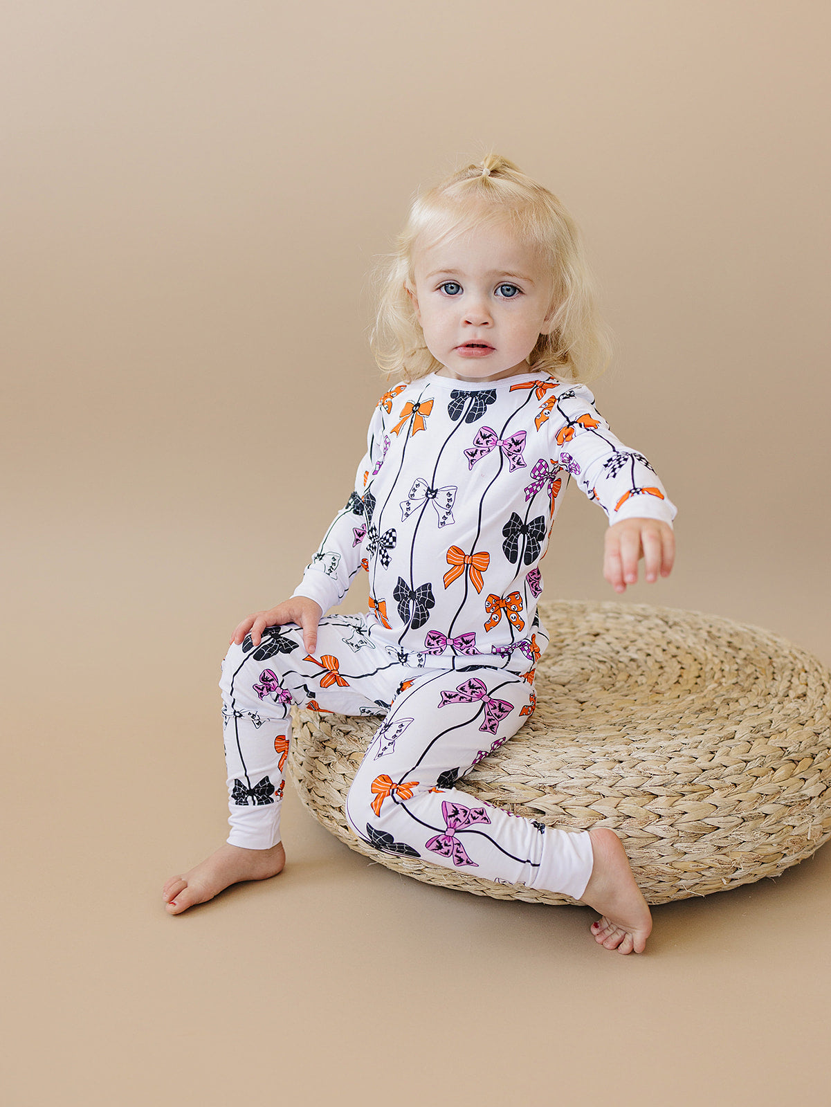 spooky bows bamboo pajamas // LONG-SLEEVE TWO-PIECE SET