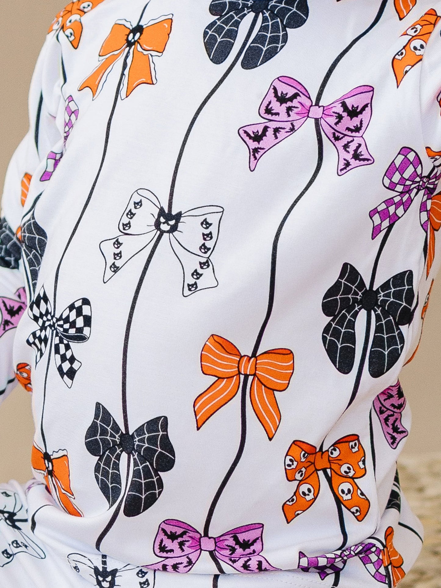 spooky bows bamboo pajamas // LONG-SLEEVE TWO-PIECE SET