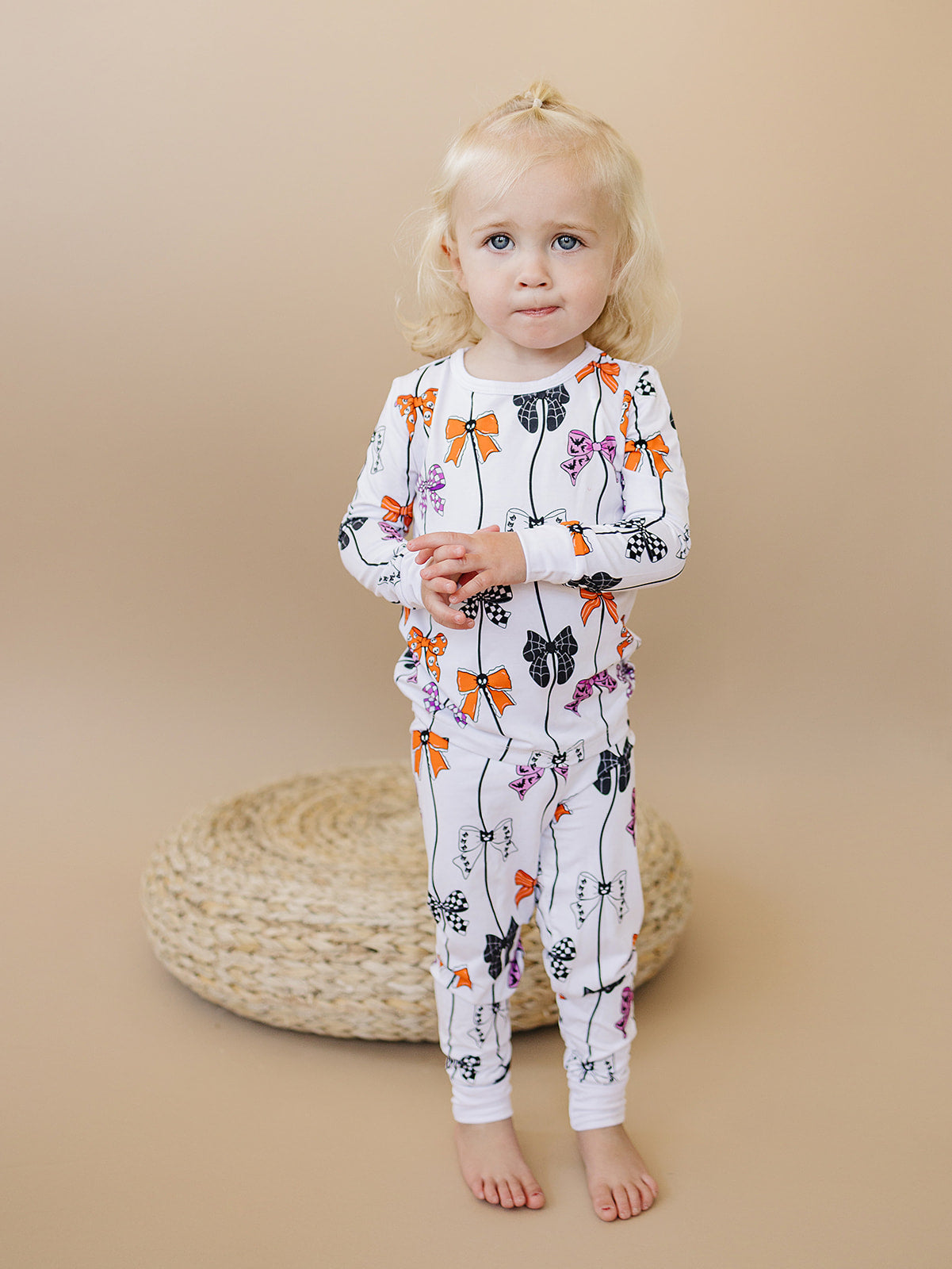 spooky bows bamboo pajamas // LONG-SLEEVE TWO-PIECE SET