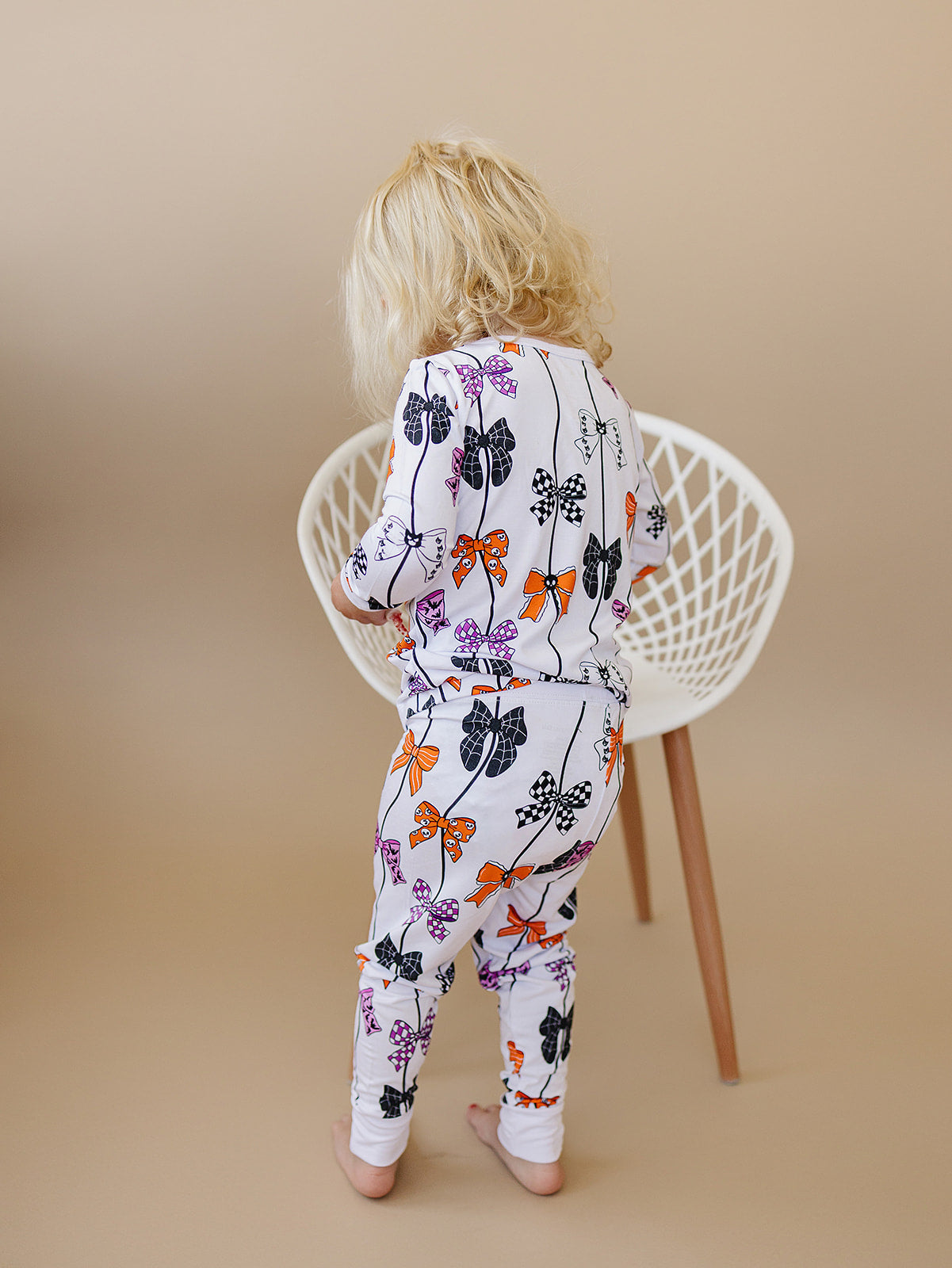 spooky bows bamboo pajamas // LONG-SLEEVE TWO-PIECE SET