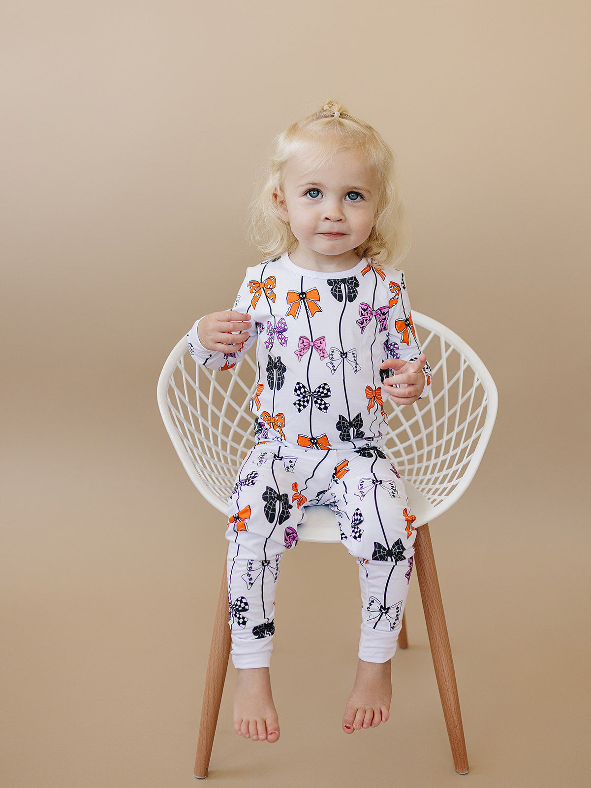 spooky bows bamboo pajamas // LONG-SLEEVE TWO-PIECE SET