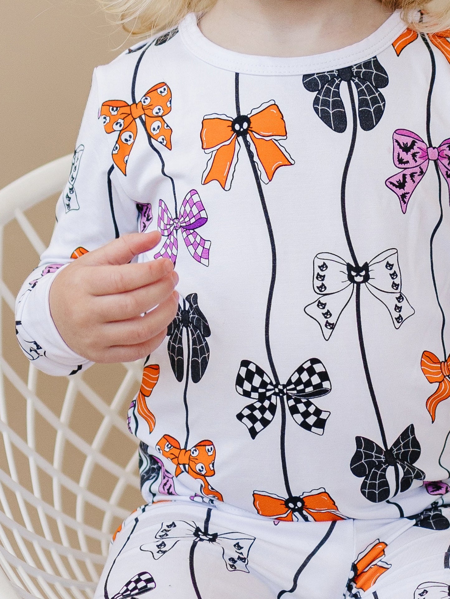 spooky bows bamboo pajamas // LONG-SLEEVE TWO-PIECE SET