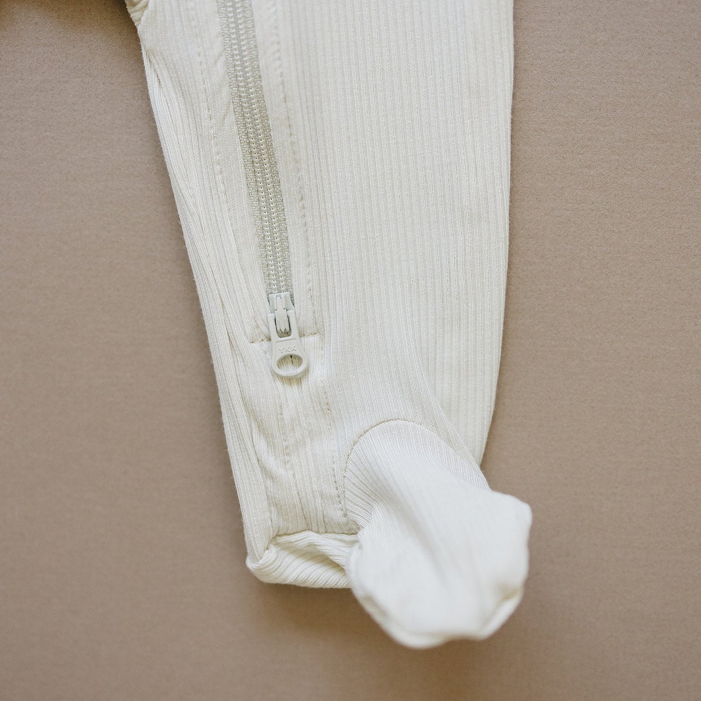 cream ribbed bamboo pajamas // ZIPPY