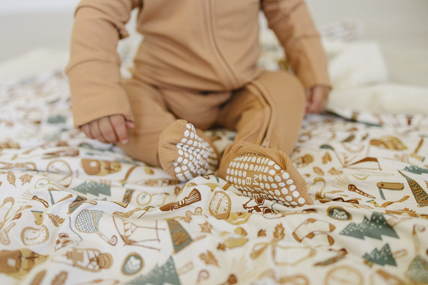 latte ribbed bamboo pajamas // ZIPPY