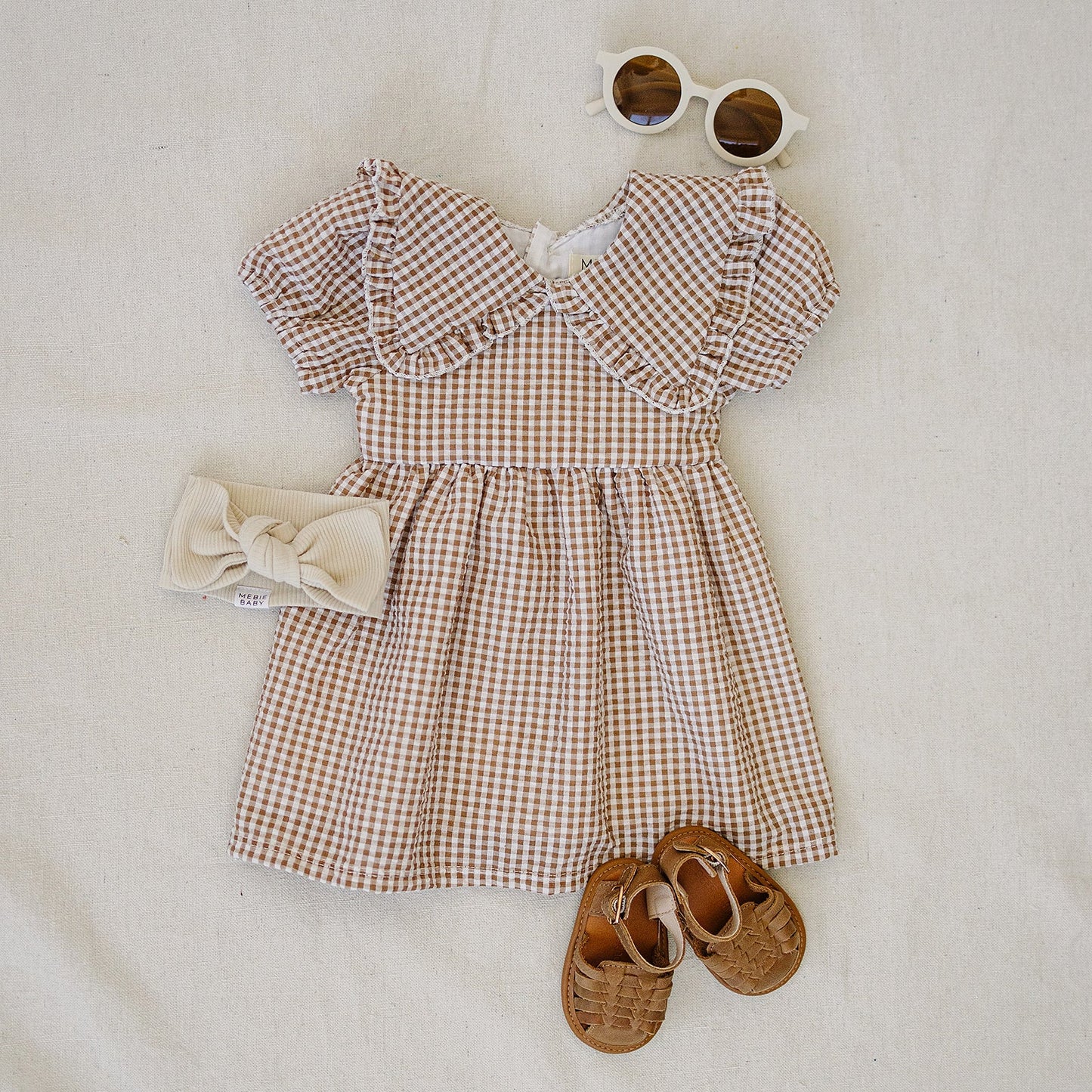 gingham peter pan collar dress (sizing up to 8/9)
