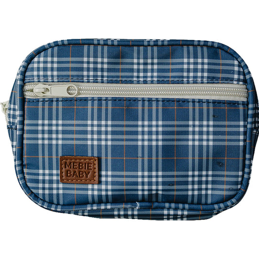 mini fanny pack // navy plaid