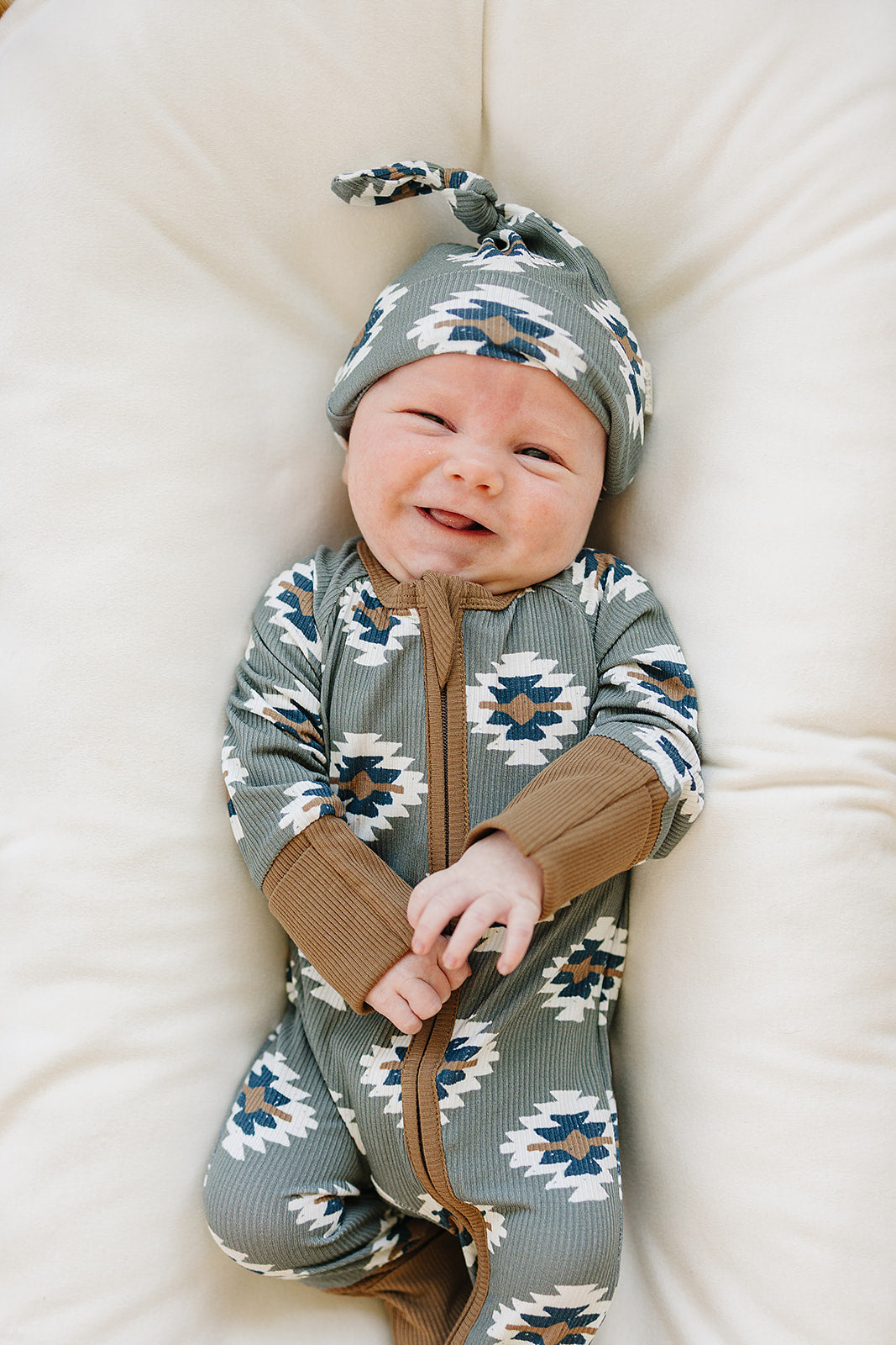 southwest aztec ribbed bamboo pajamas // ZIPPY